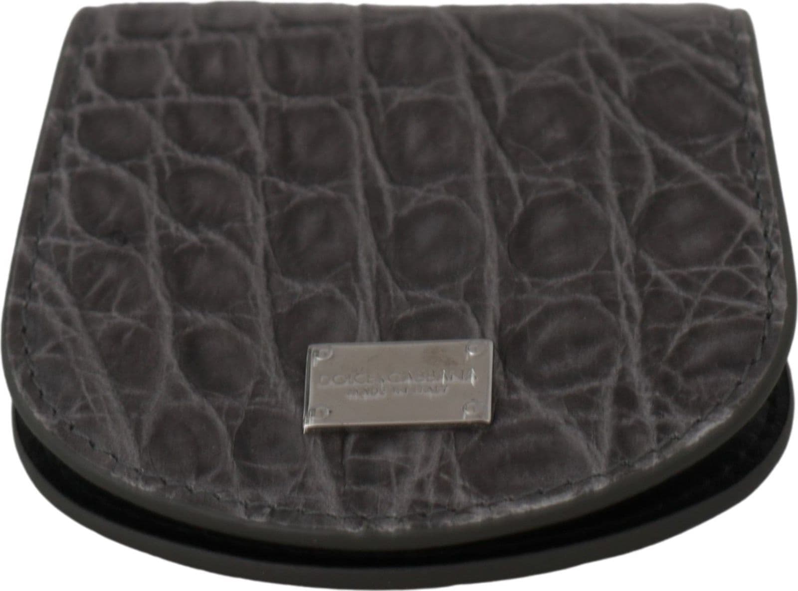 Dolce & Gabbana Gray Exotic Skin Condom Case Holder Pocket Wallet - 3