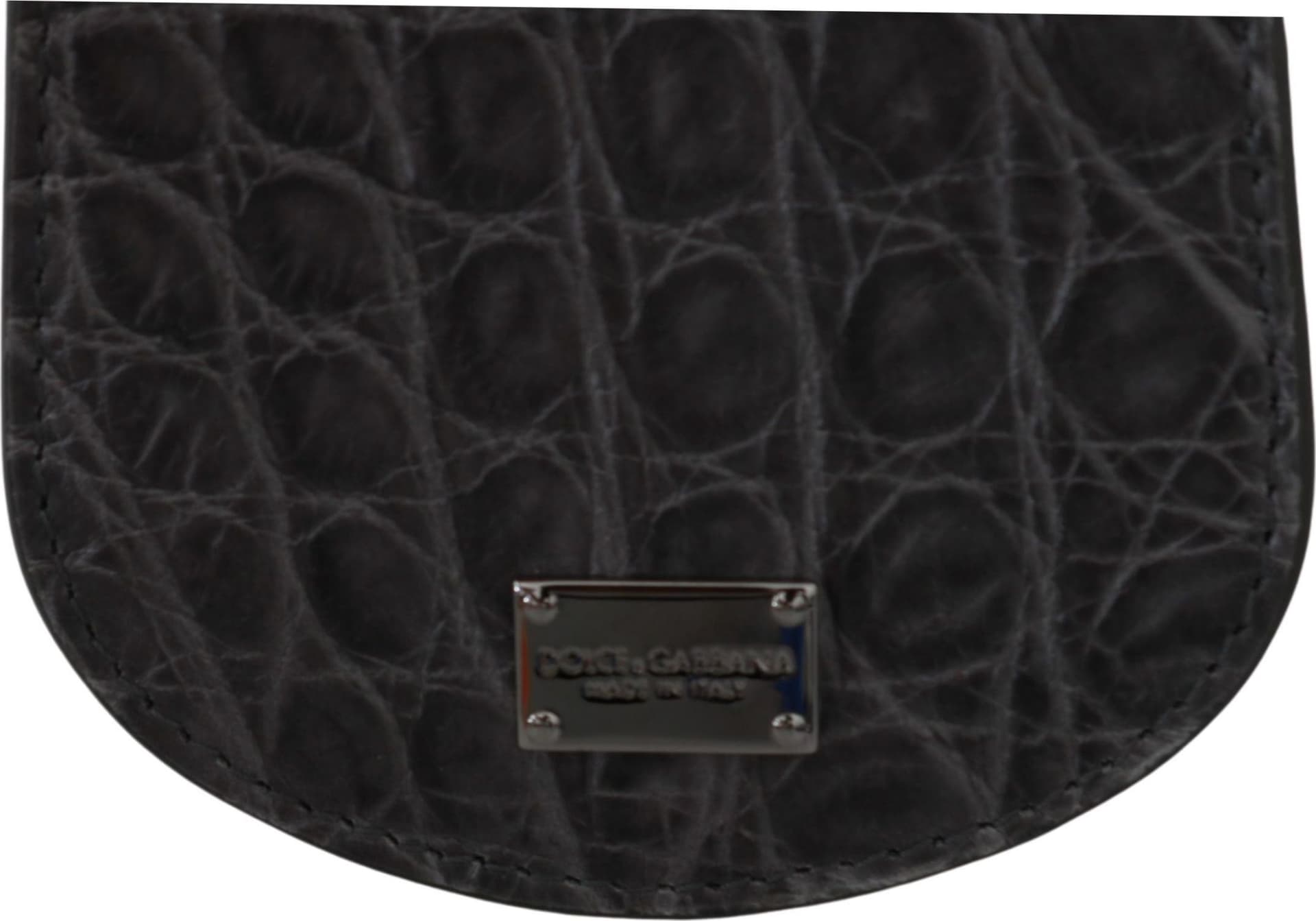 Dolce & Gabbana Gray Exotic Skin Condom Case Holder Pocket Wallet - 4