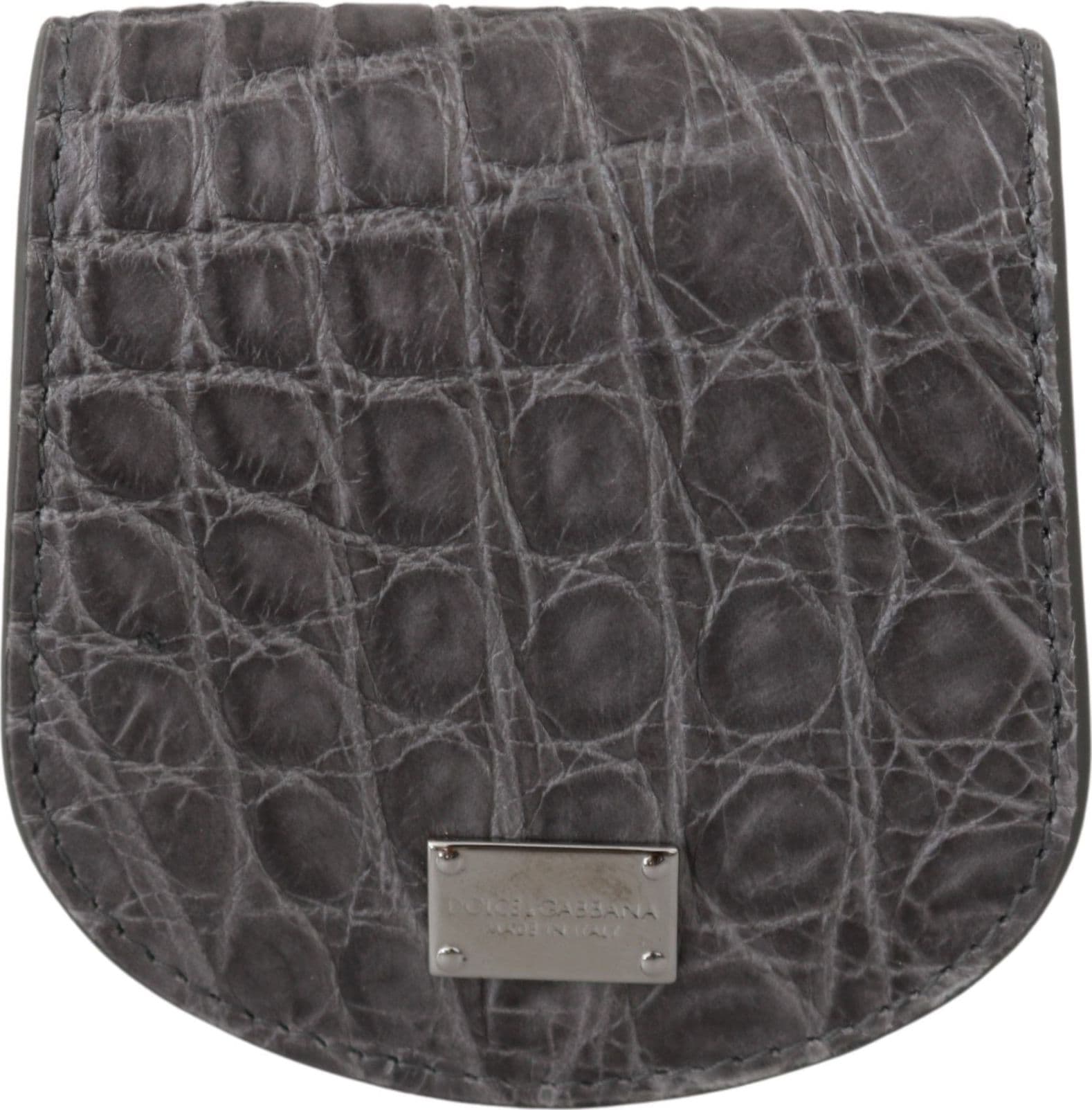 Dolce & Gabbana Gray Exotic Skin Condom Case Holder Pocket Wallet - 6
