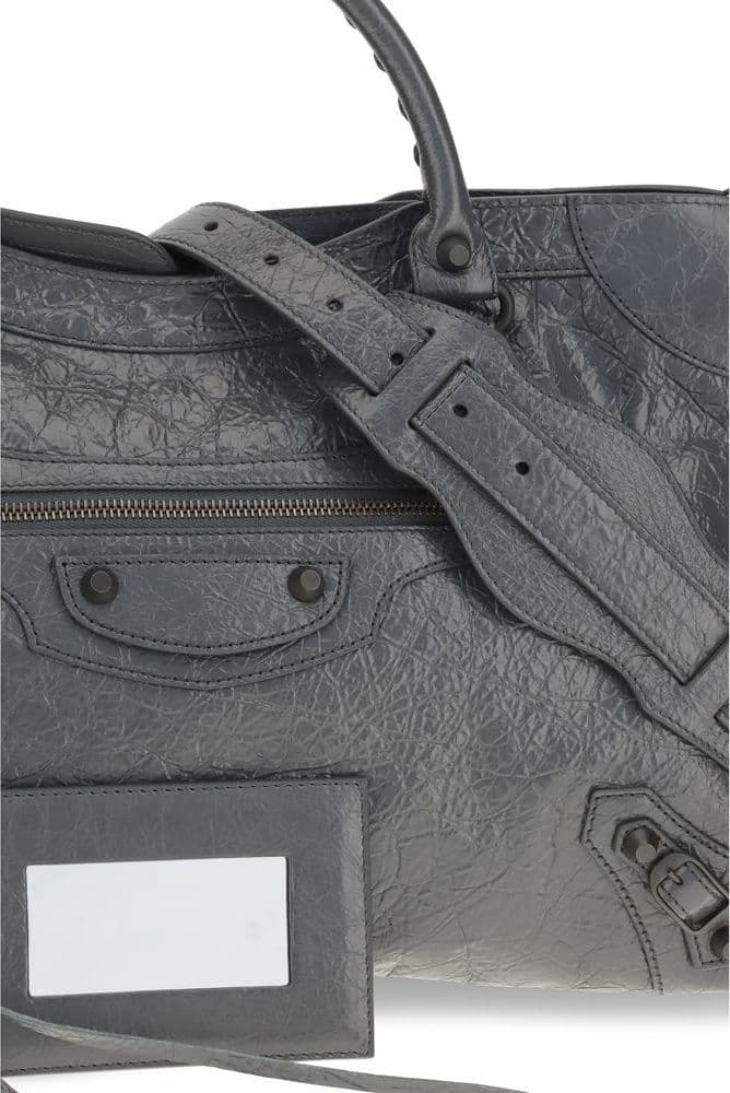 Balenciaga Gray Lamb Ovis Aries Aries Handbag - 4