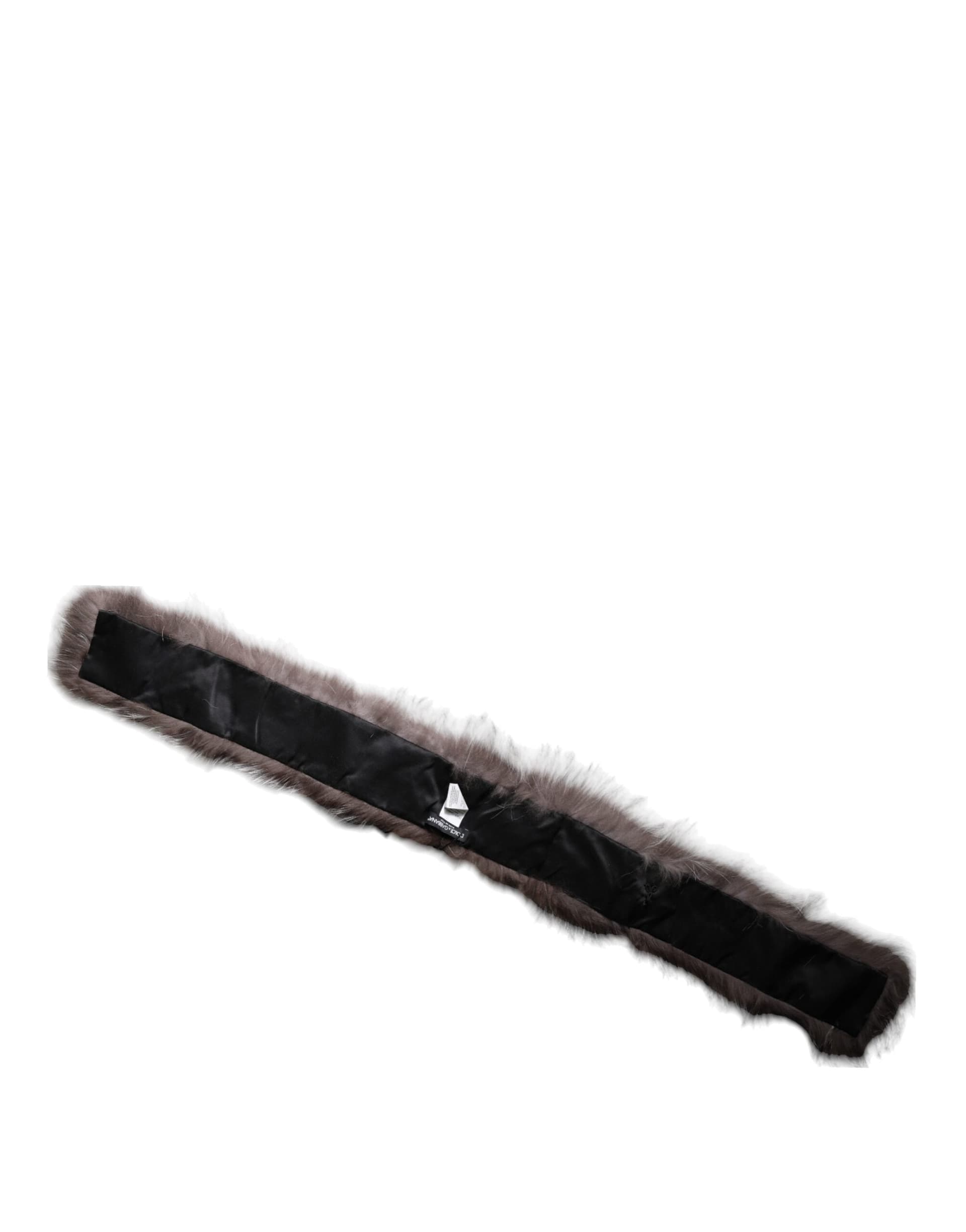 Dolce & Gabbana Gray Fox Fur Neck Wrap Warmer Winter Scarf - 2