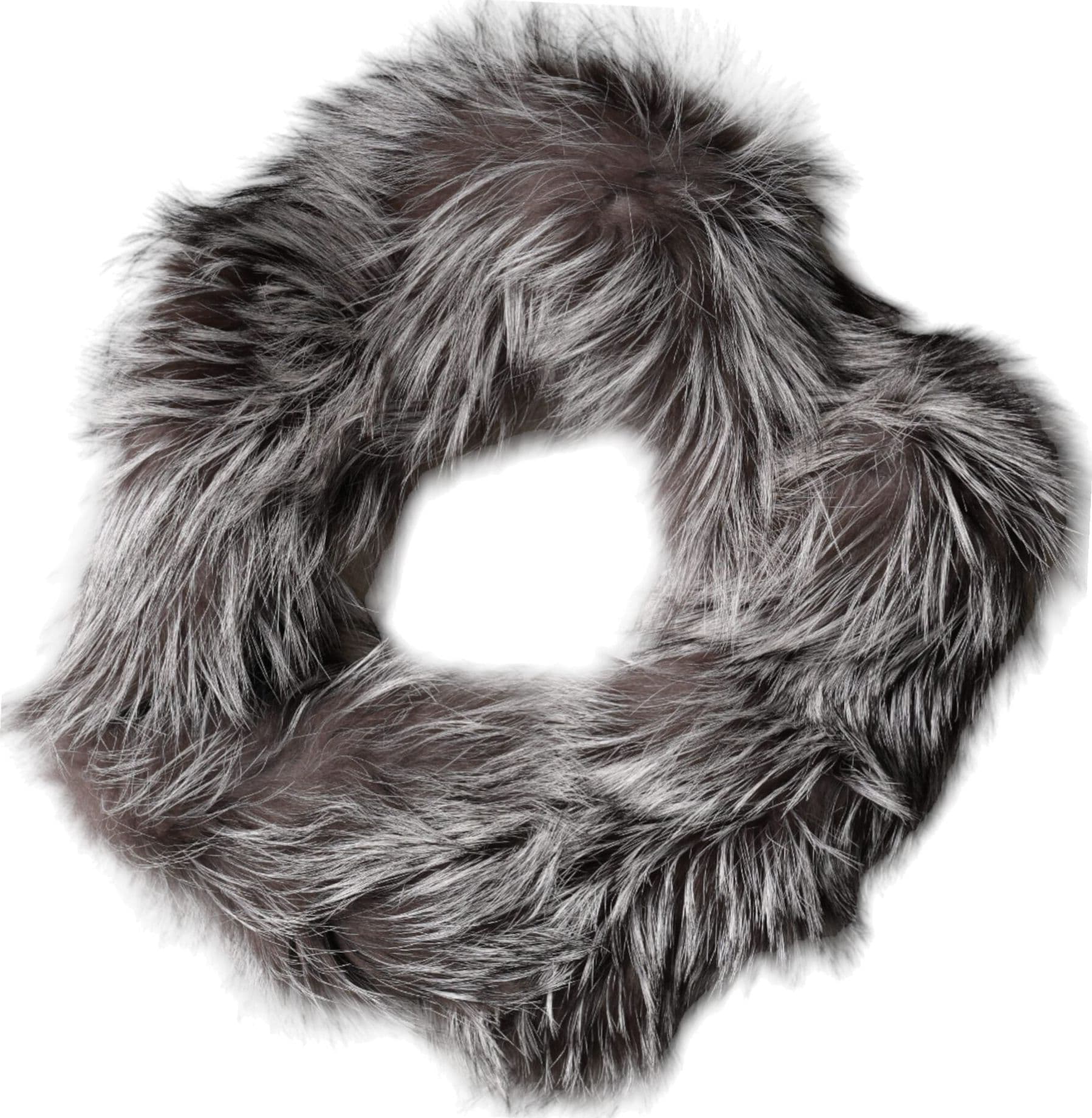 Dolce & Gabbana Gray Fox Fur Neck Wrap Warmer Winter Scarf - 3