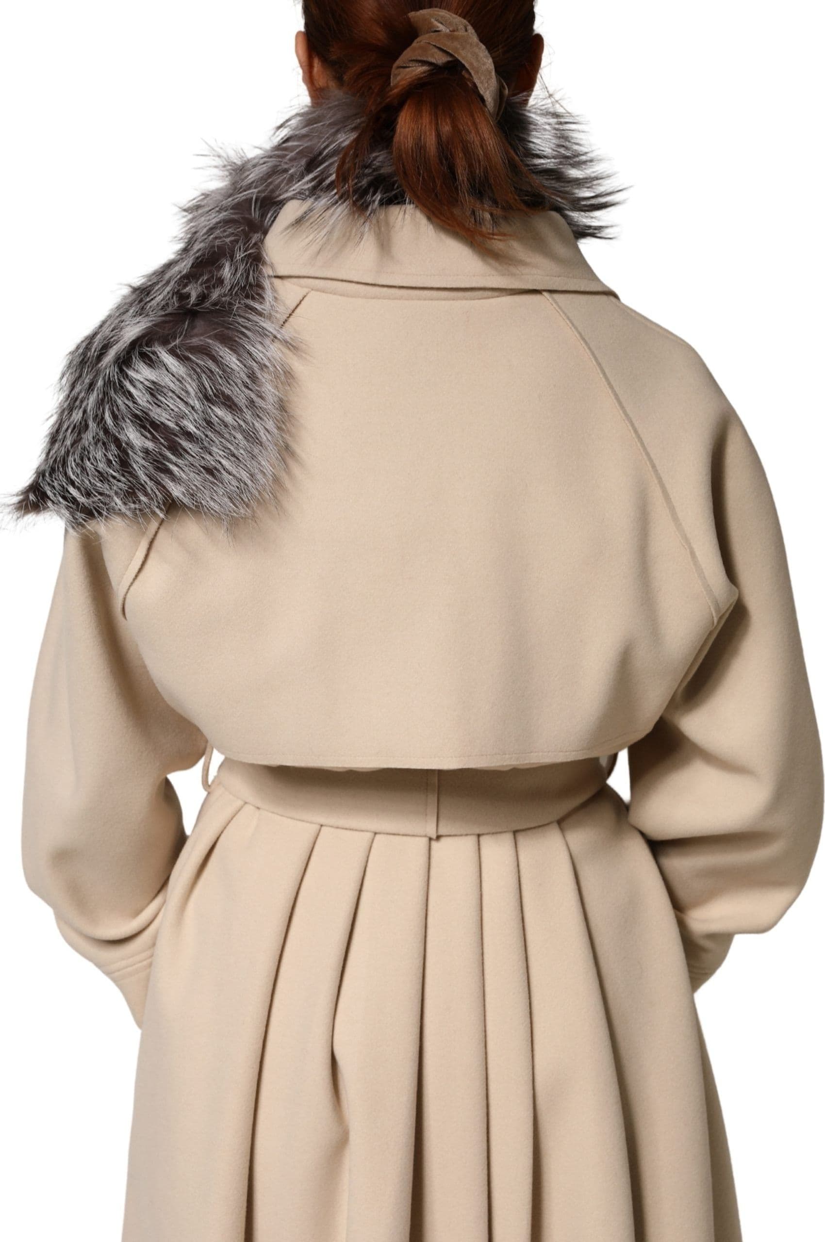 Dolce & Gabbana Gray Fox Fur Neck Wrap Warmer Winter Scarf - 8