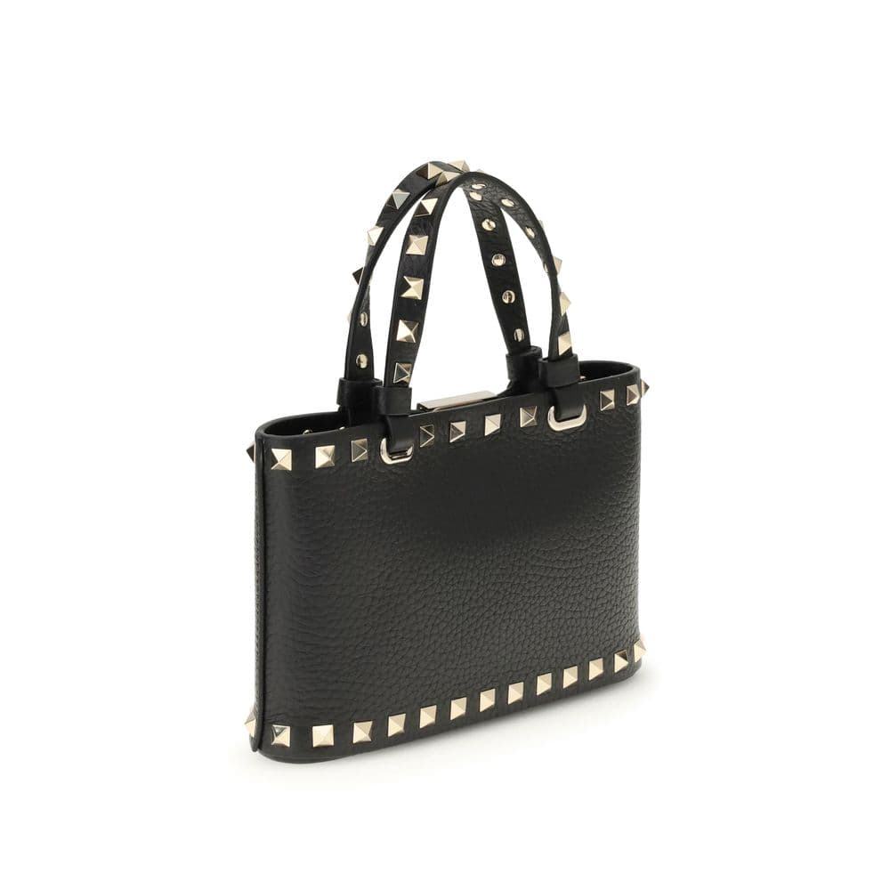 Valentino Garavani Black Calf Leather Bos Taurus Handbag - 3