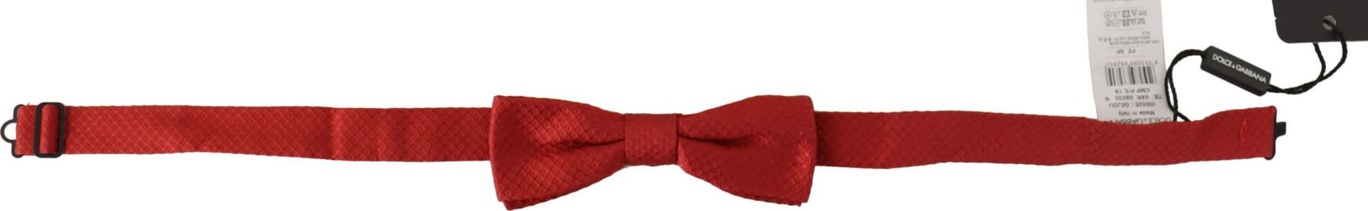 Dolce & Gabbana Red 100% Silk Adjustable Neck Papillon Tie - 4