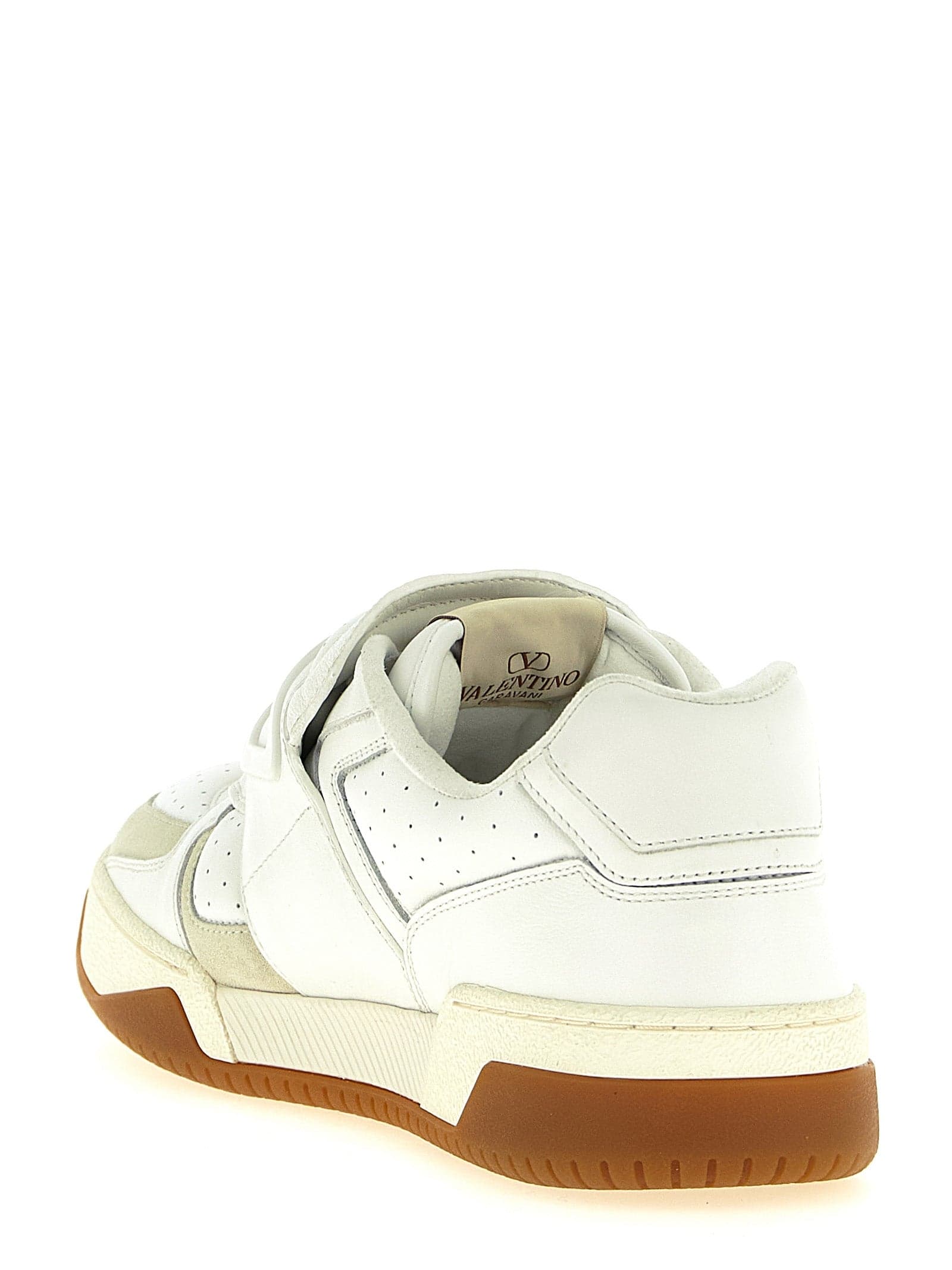 Valentino Garavani White Leather Athletic Sneakers - 3