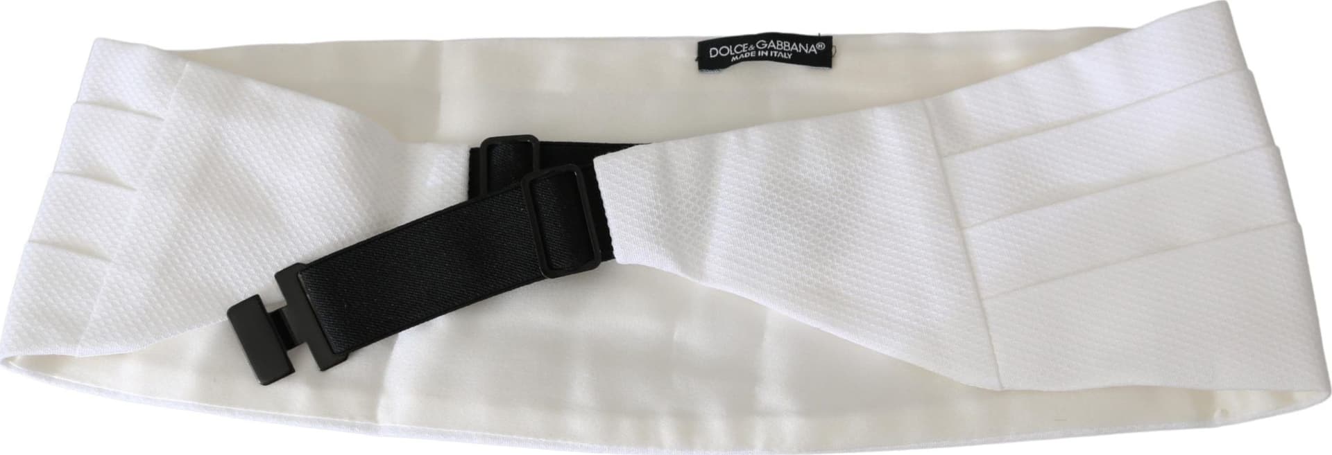 Dolce & Gabbana White Men Waist Belt Cotton Cummerbund - 2