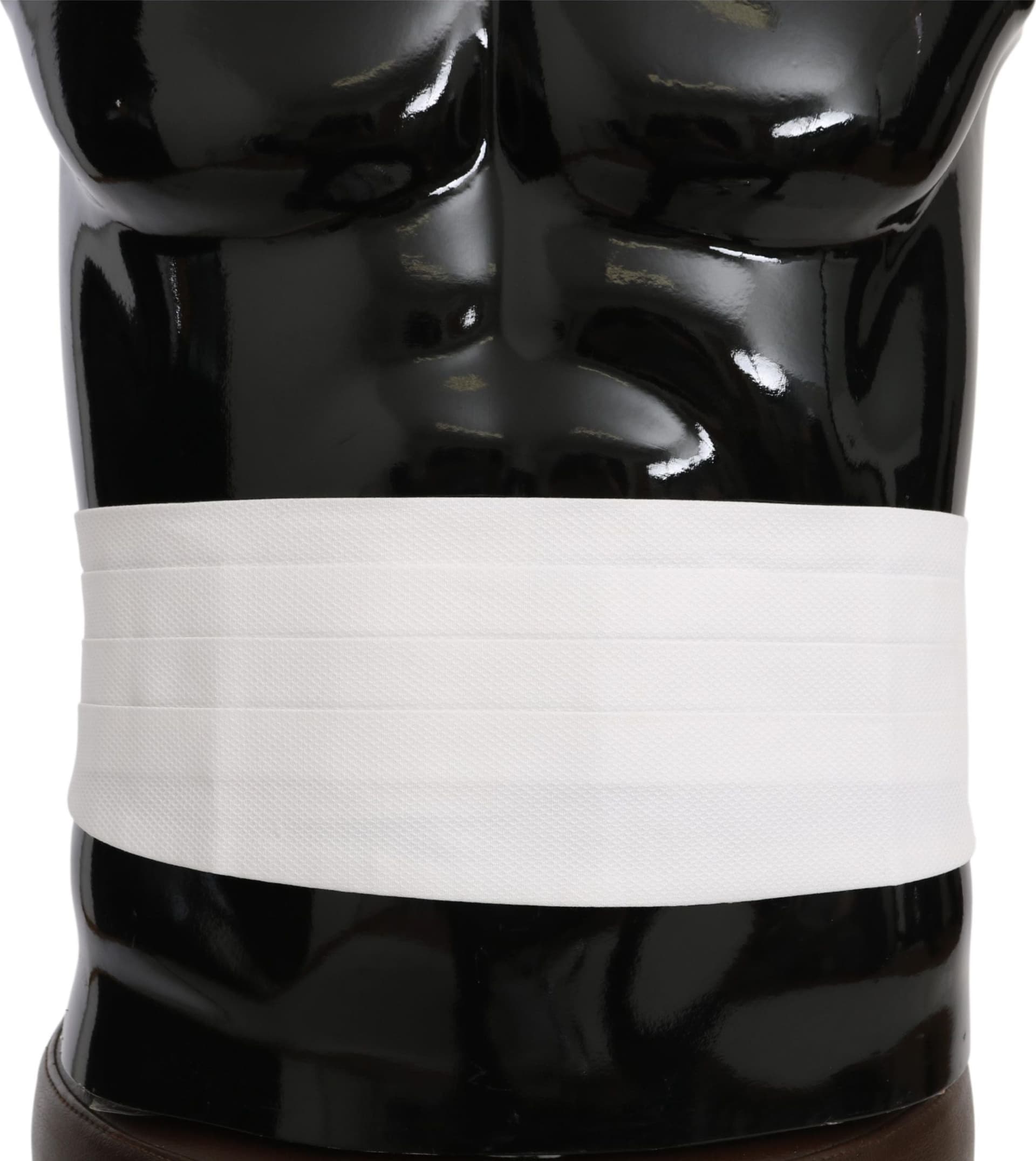 Dolce & Gabbana White Men Waist Belt Cotton Cummerbund - 3