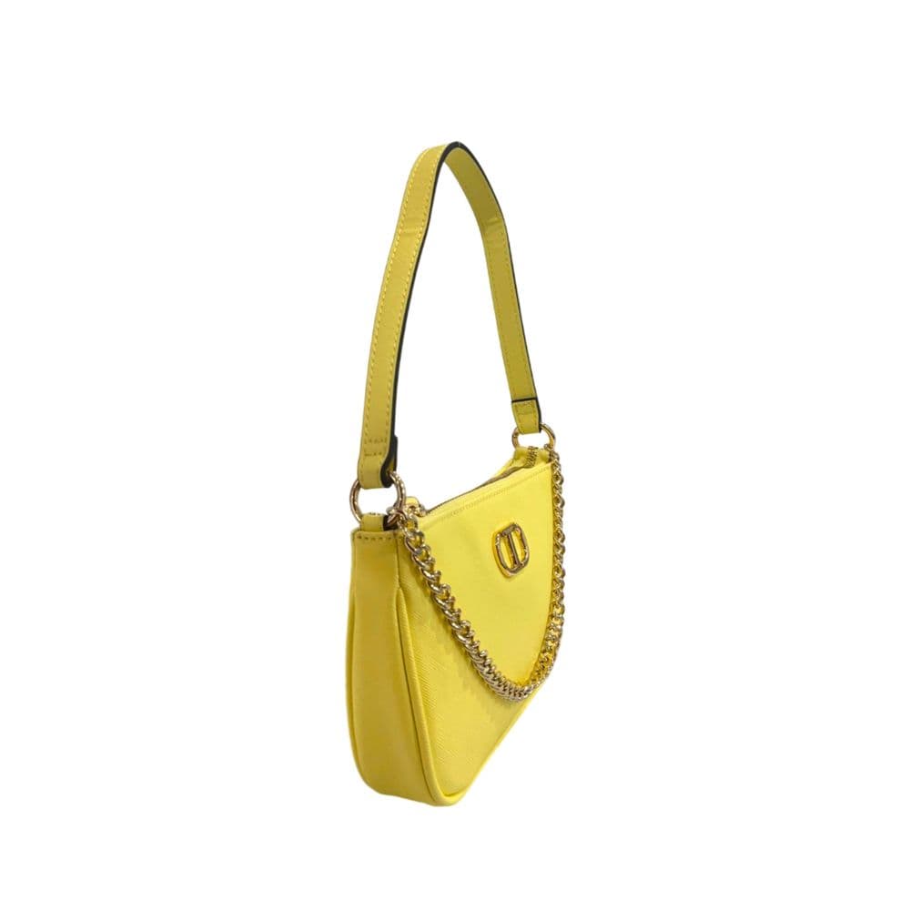 Twinset Yellow PU Women Shoulder Bag - 2