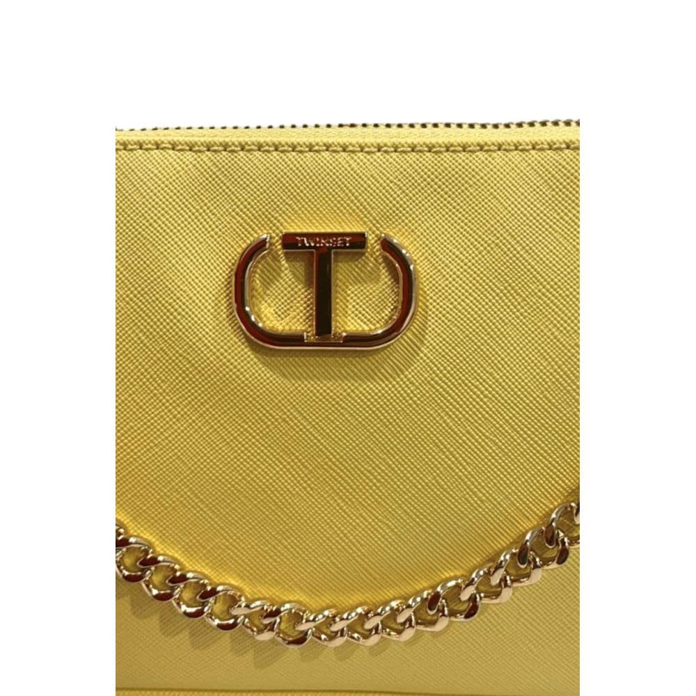 Twinset Yellow PU Women Shoulder Bag - 5