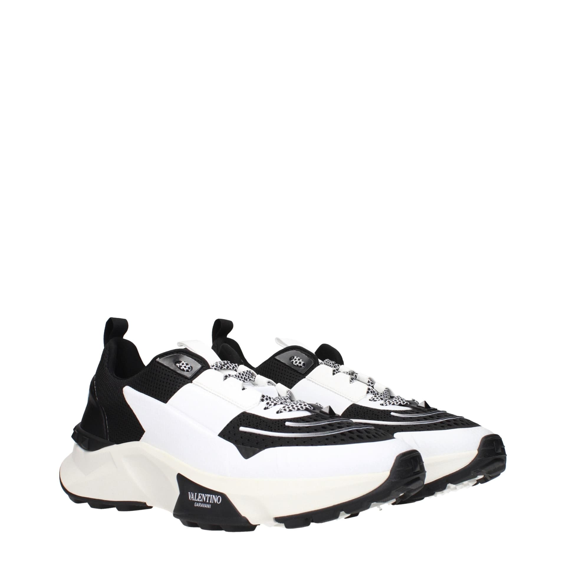 Valentino Garavani Black Fabric Athletic Sneakers - 2