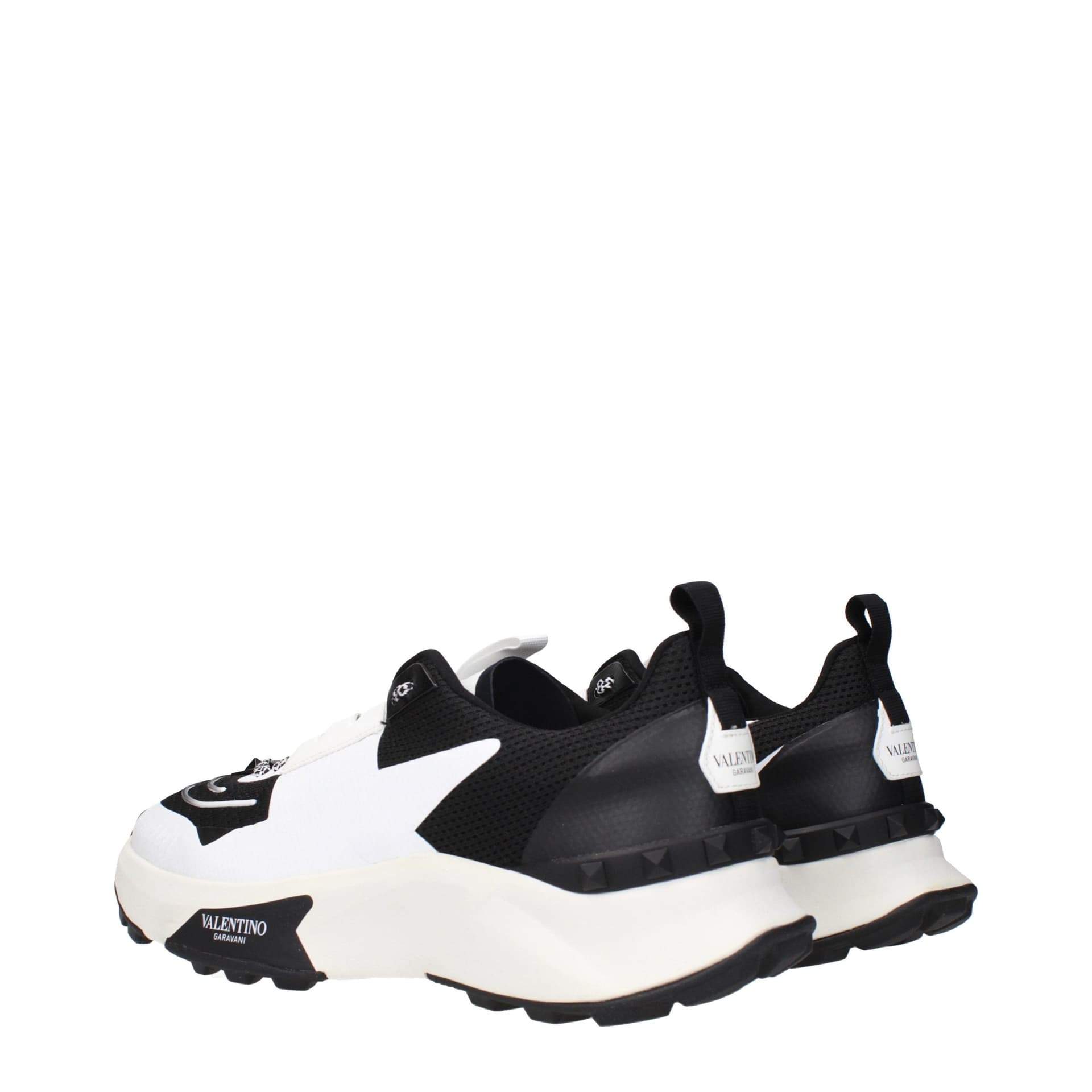 Valentino Garavani Black Fabric Athletic Sneakers - 4