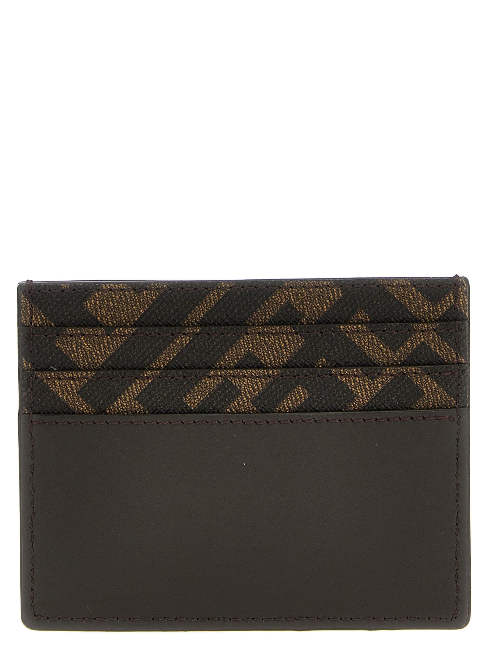 Fendi Brown Calf Leather Bos Taurus Cardholder - 2