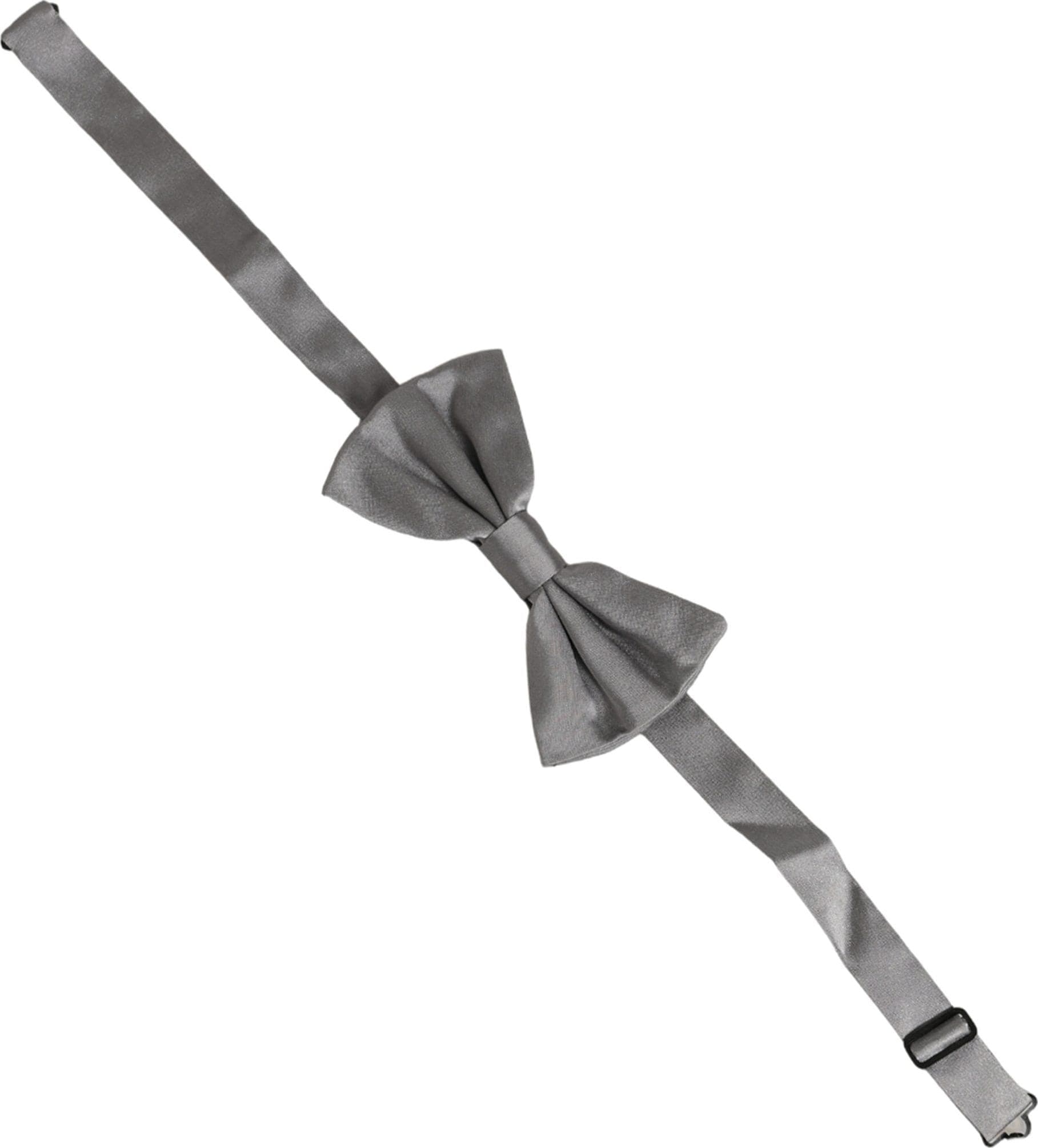 Dolce & Gabbana Men Gray 100% Silk Adjustable Neck Papillon Bow Tie - 2