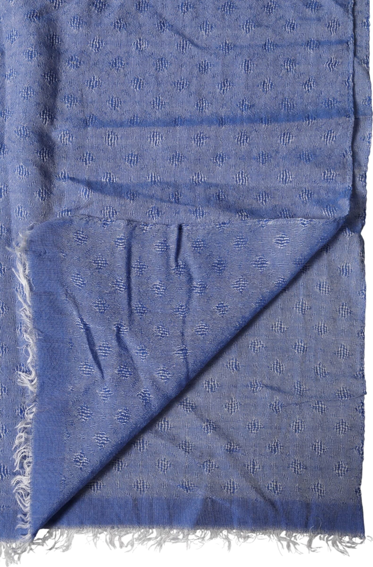 Dolce & Gabbana Blue Lace Stole Cotton Neck Wrap Shawl Scarf - 4