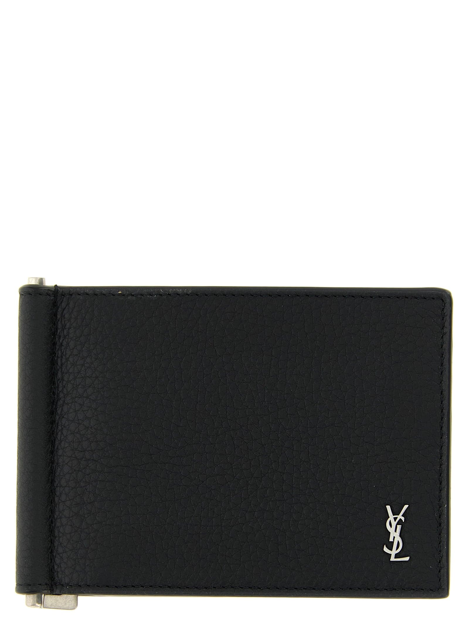 Saint Laurent Black Calfskin Money Clip