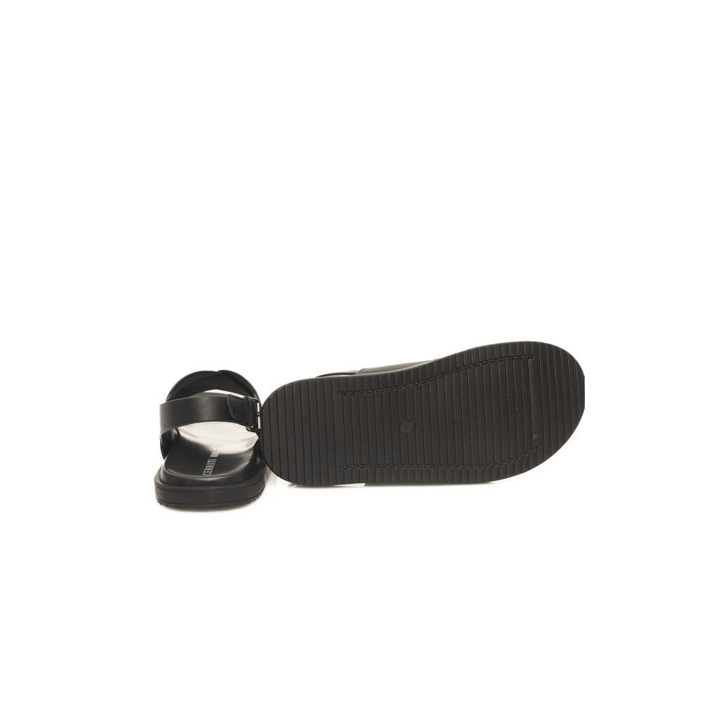 Cerruti 1881 Black Leather Men Sandal - 4