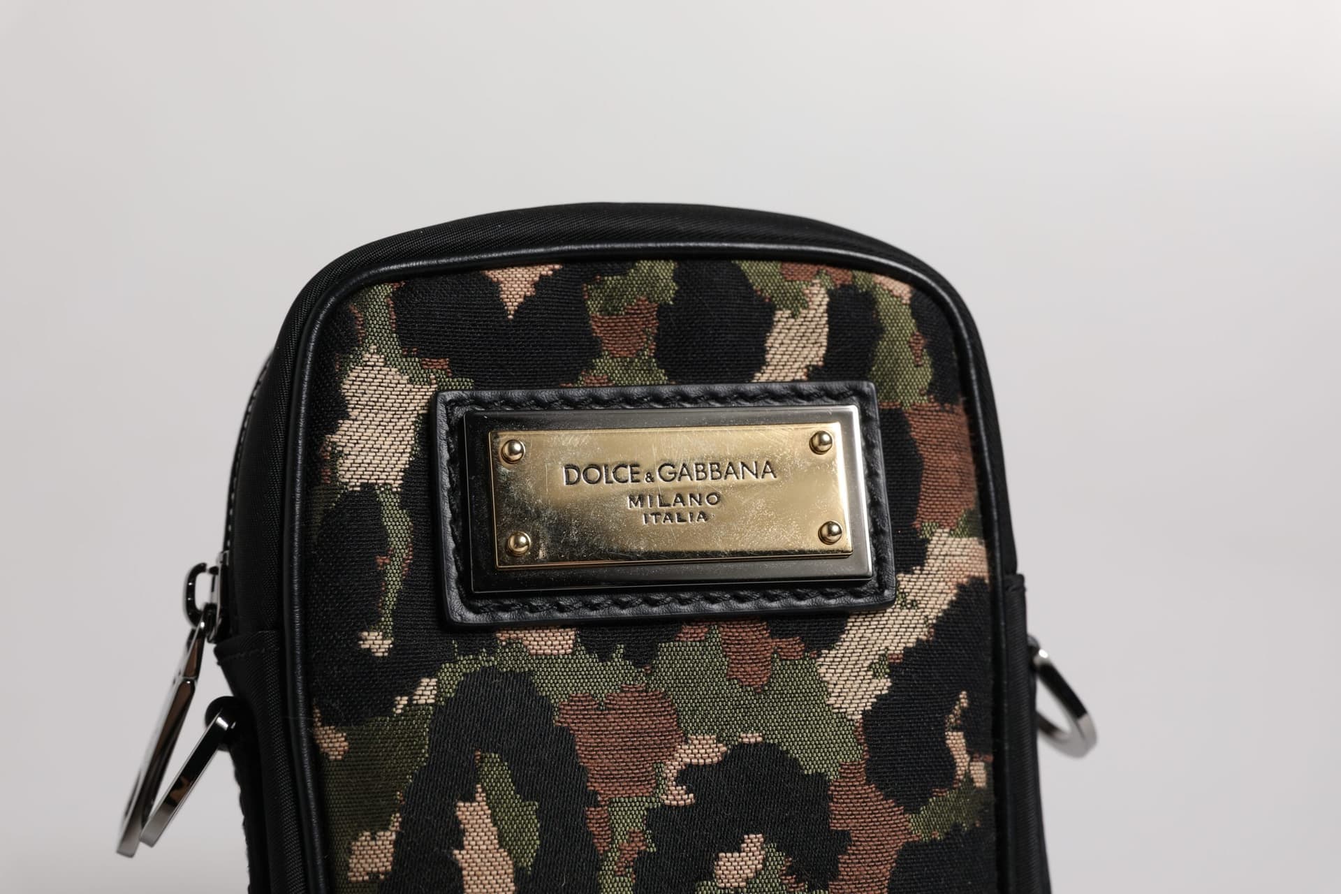 Dolce & Gabbana Multicolor Leopard Jacquard Logo Plaque Neck Strap Bag - 6