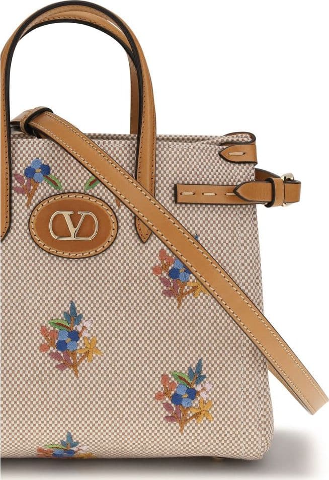 Valentino Garavani Beige Cotton Handbag - 4