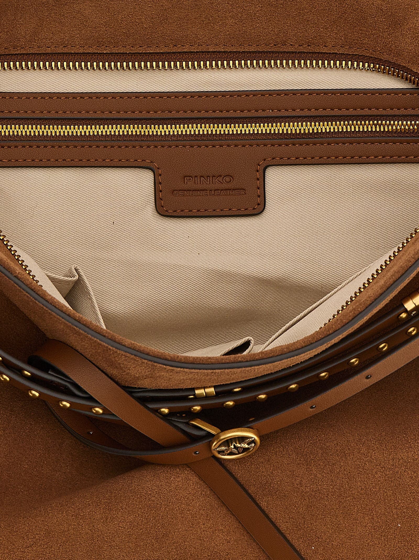 PINKO Brown Cowhide Shoulder Bag - 4