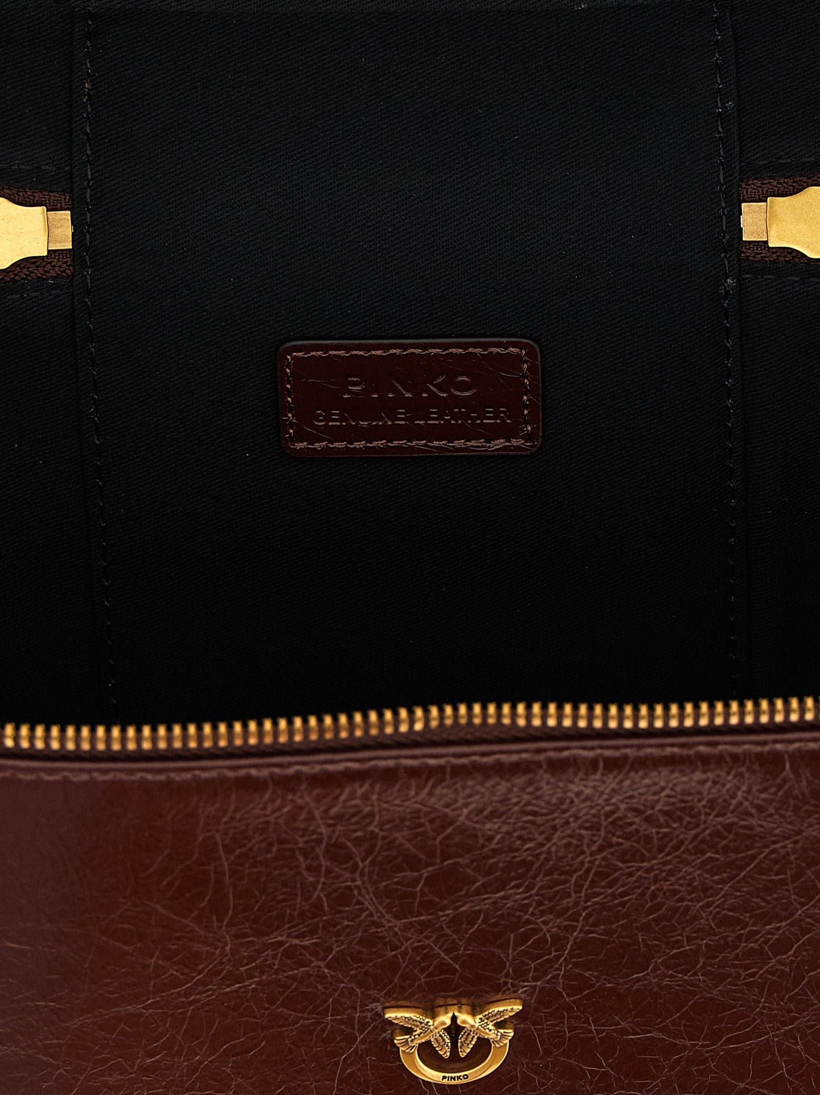 PINKO Brown Calfskin Handbag - 4
