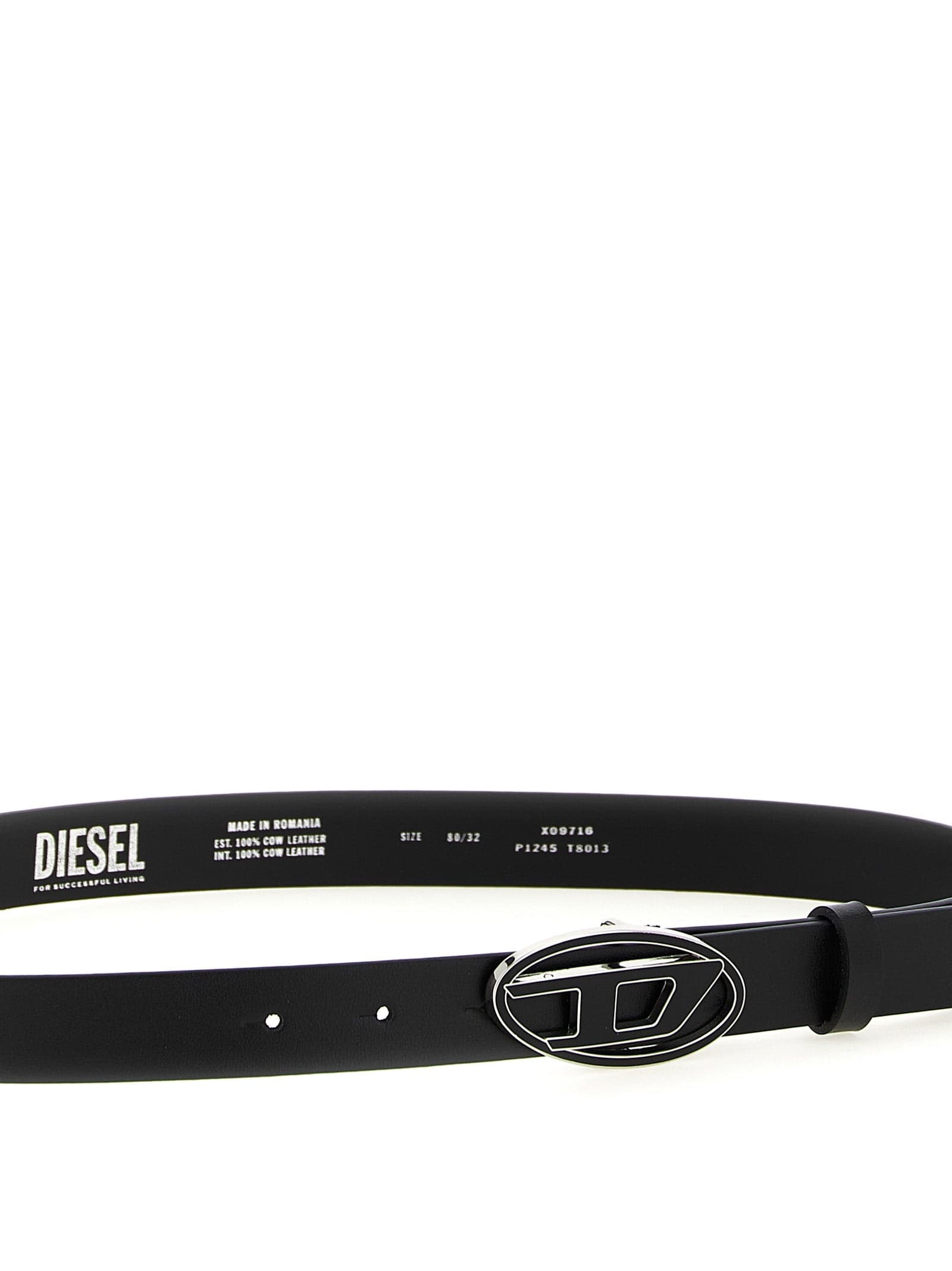 Diesel Black Other Fibres Regular Belt - 3