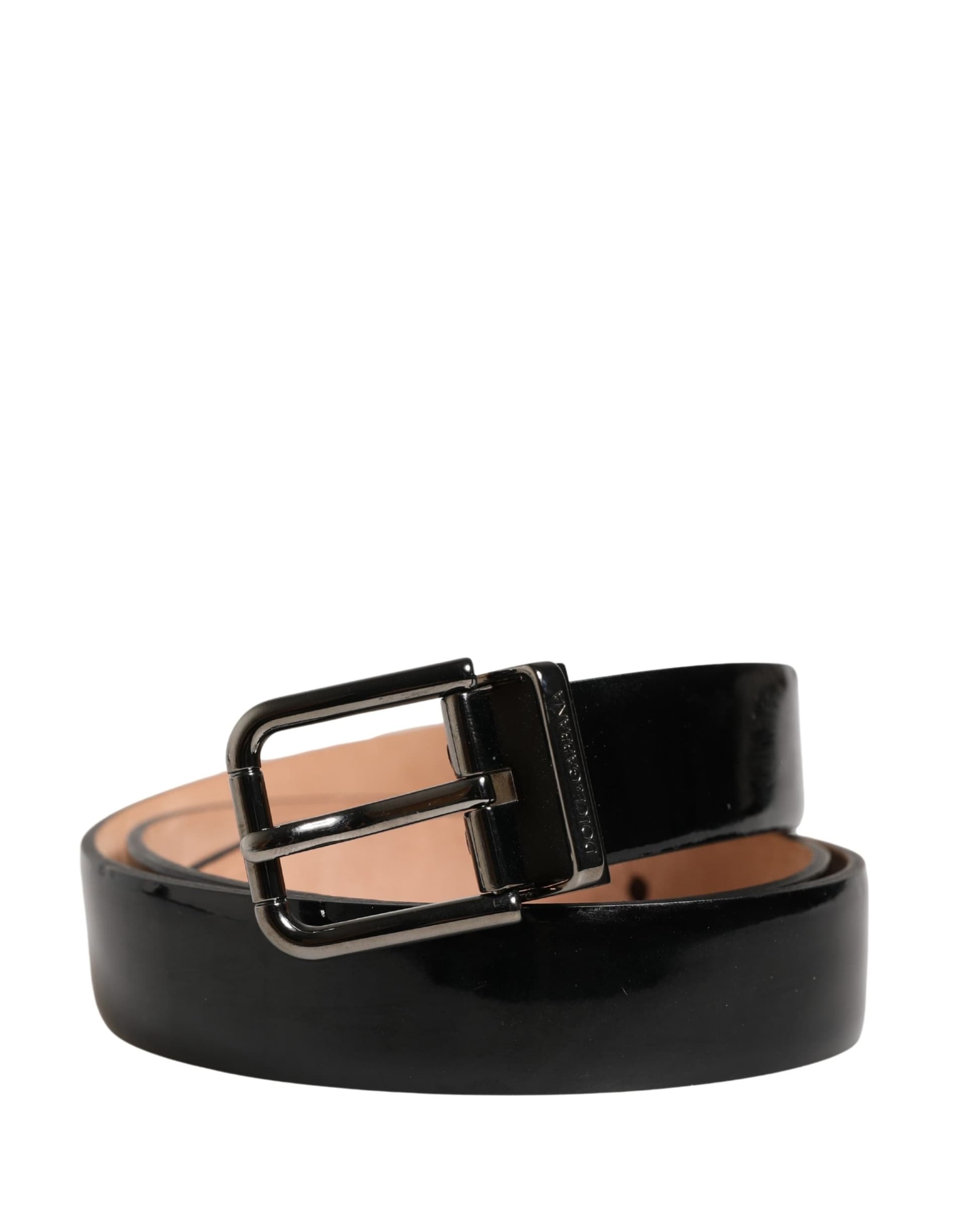 Dolce & Gabbana Men Black Classic Leather Metal Buckle Belt - 2