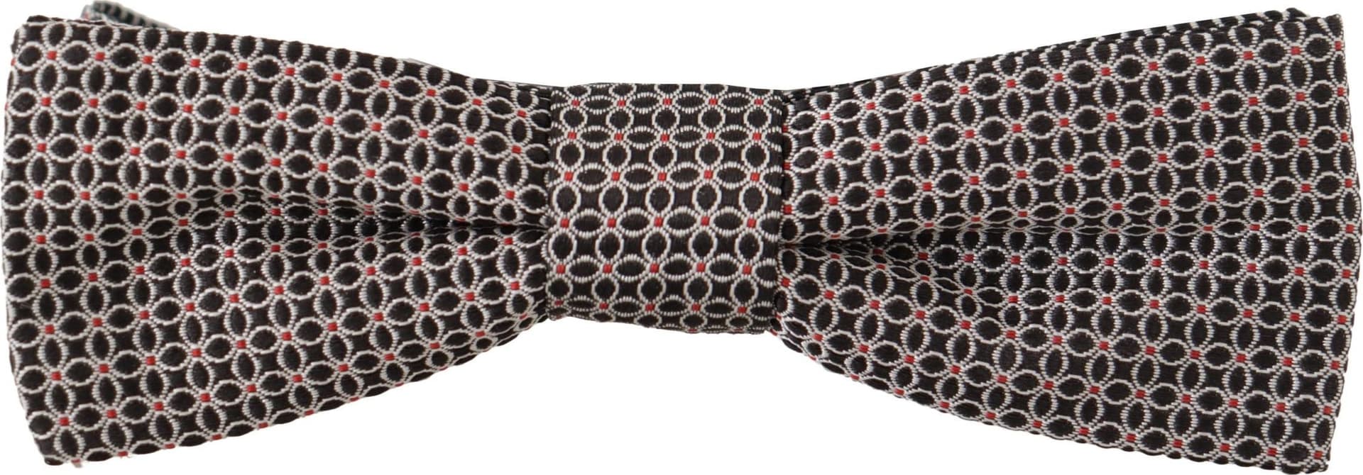 Dolce & Gabbana Black White Flower Pattern Silk Neck Papillon Tie - 2