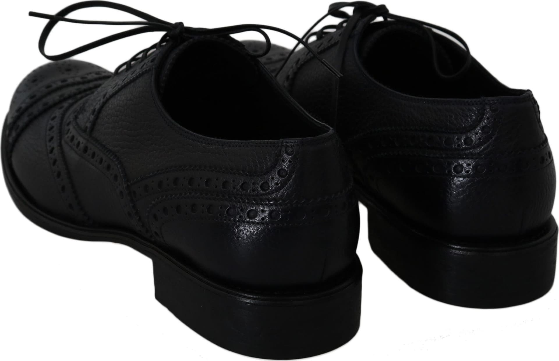 Dolce & Gabbana Blue Leather Wingtip Oxford Dress  Shoes - 2