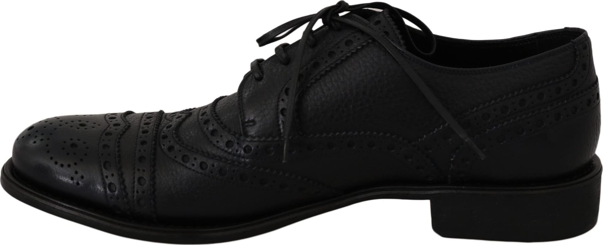 Dolce & Gabbana Blue Leather Wingtip Oxford Dress  Shoes - 4