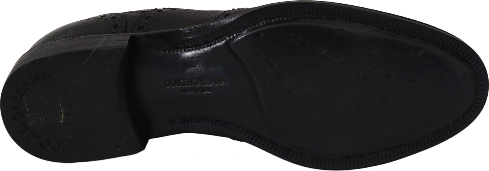 Dolce & Gabbana Blue Leather Wingtip Oxford Dress  Shoes - 5