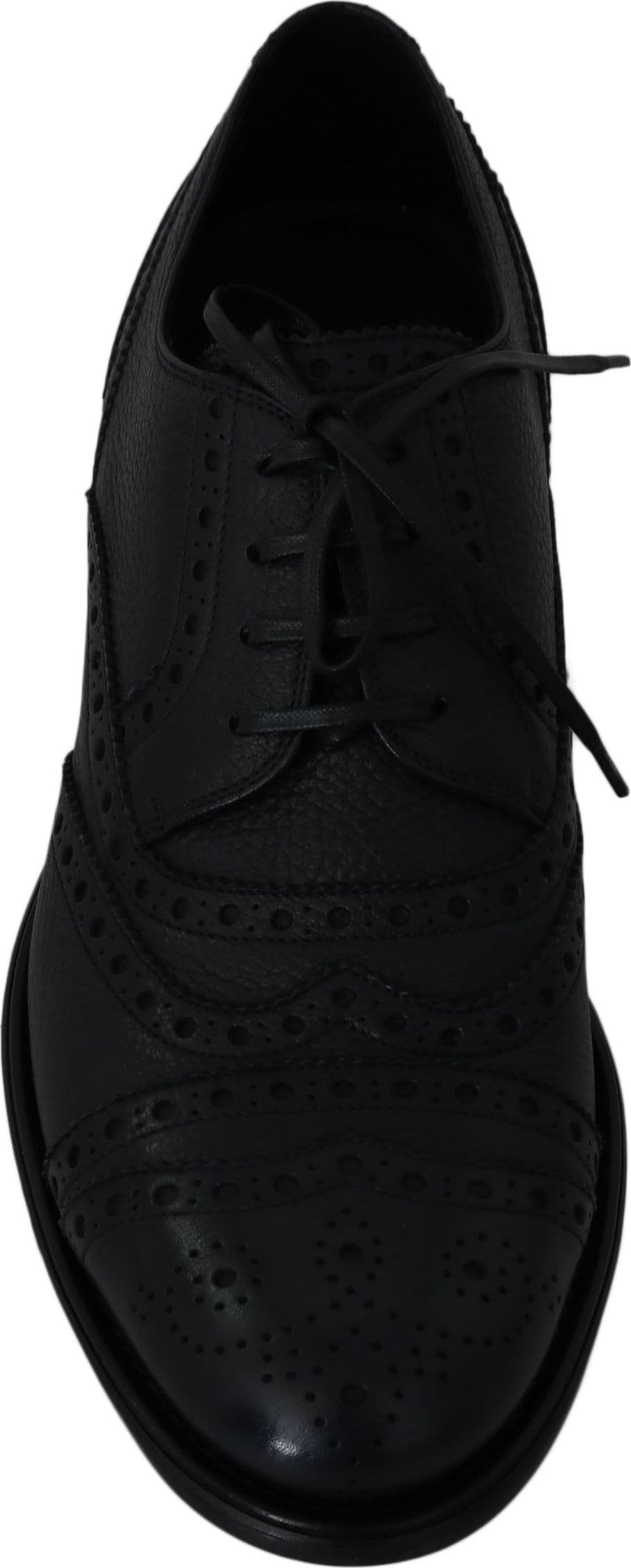 Dolce & Gabbana Blue Leather Wingtip Oxford Dress  Shoes - 6