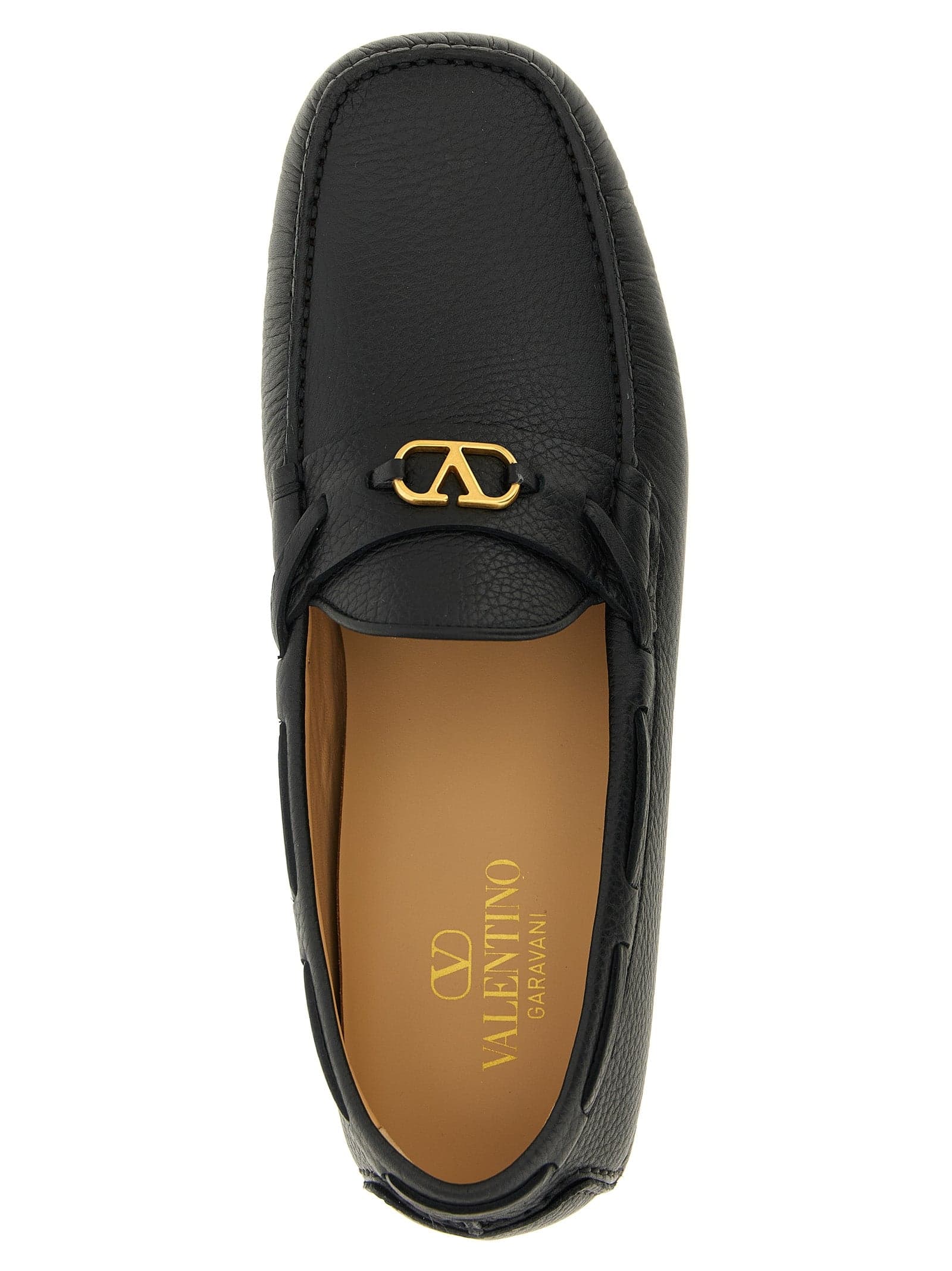Valentino Garavani Black Calfskin Slip-On Loafers - 4