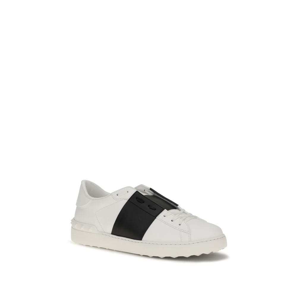Valentino Garavani Blue Calf Leather Bos Taurus Low Top Sneakers - 2