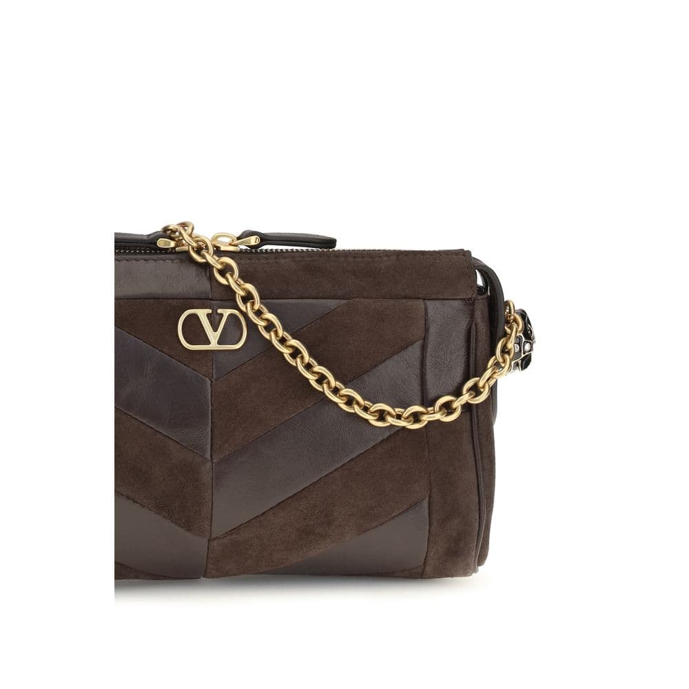 Valentino Garavani Brown Calf Leather Bos Taurus Shoulder Bag - 4