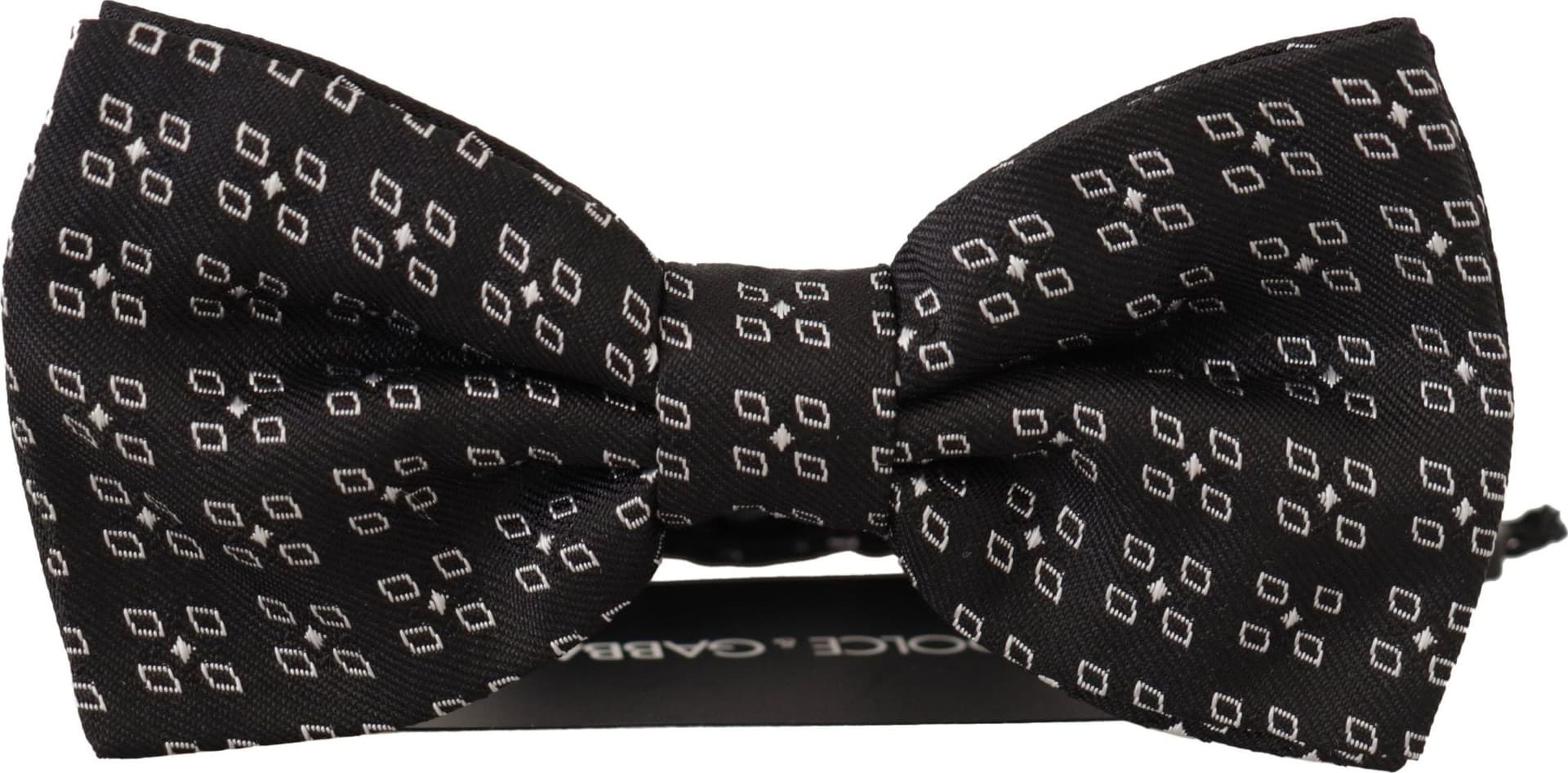 Dolce & Gabbana Black White Polka Dot 100% Silk Neck Papillon Tie - 2