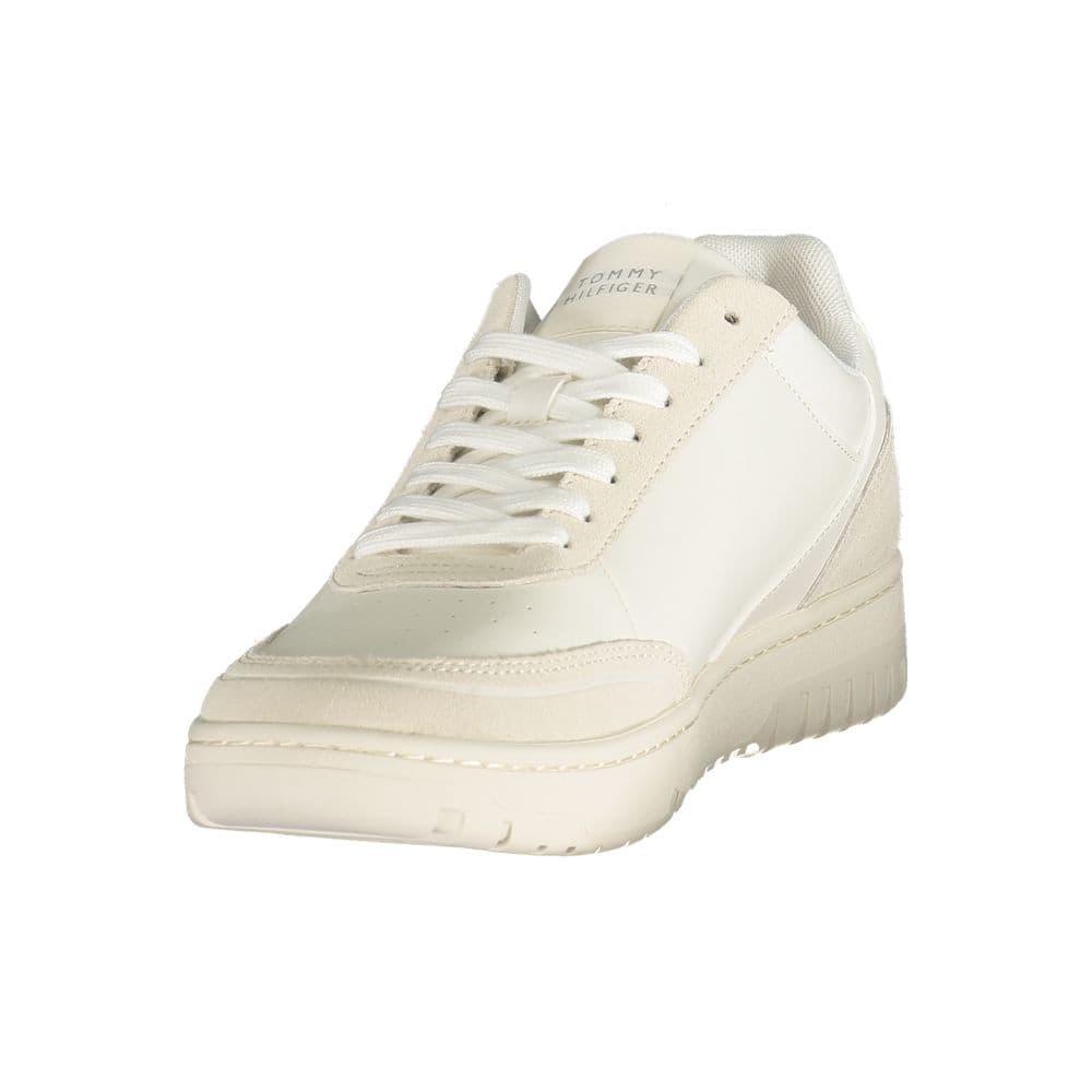 Tommy Hilfiger White Polyurethane Men's Sneaker - 3