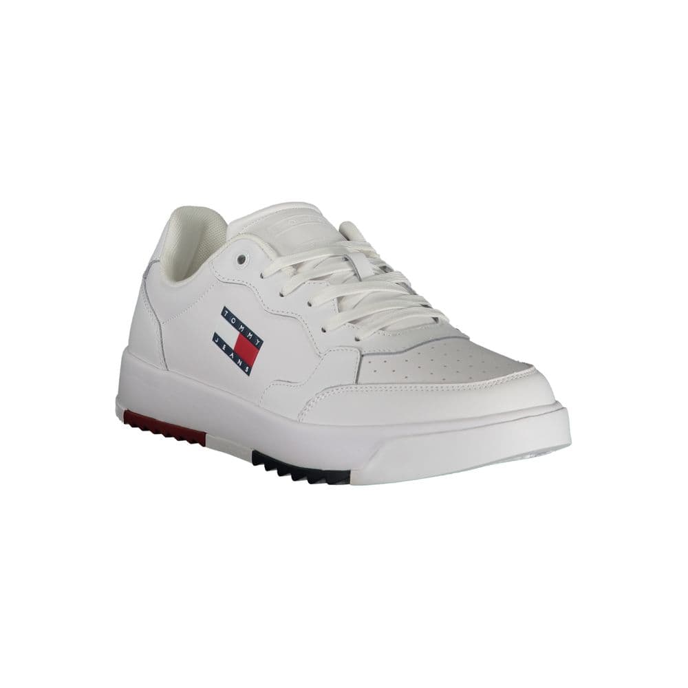 Tommy Hilfiger White Polyurethane Men's Sneaker - 2