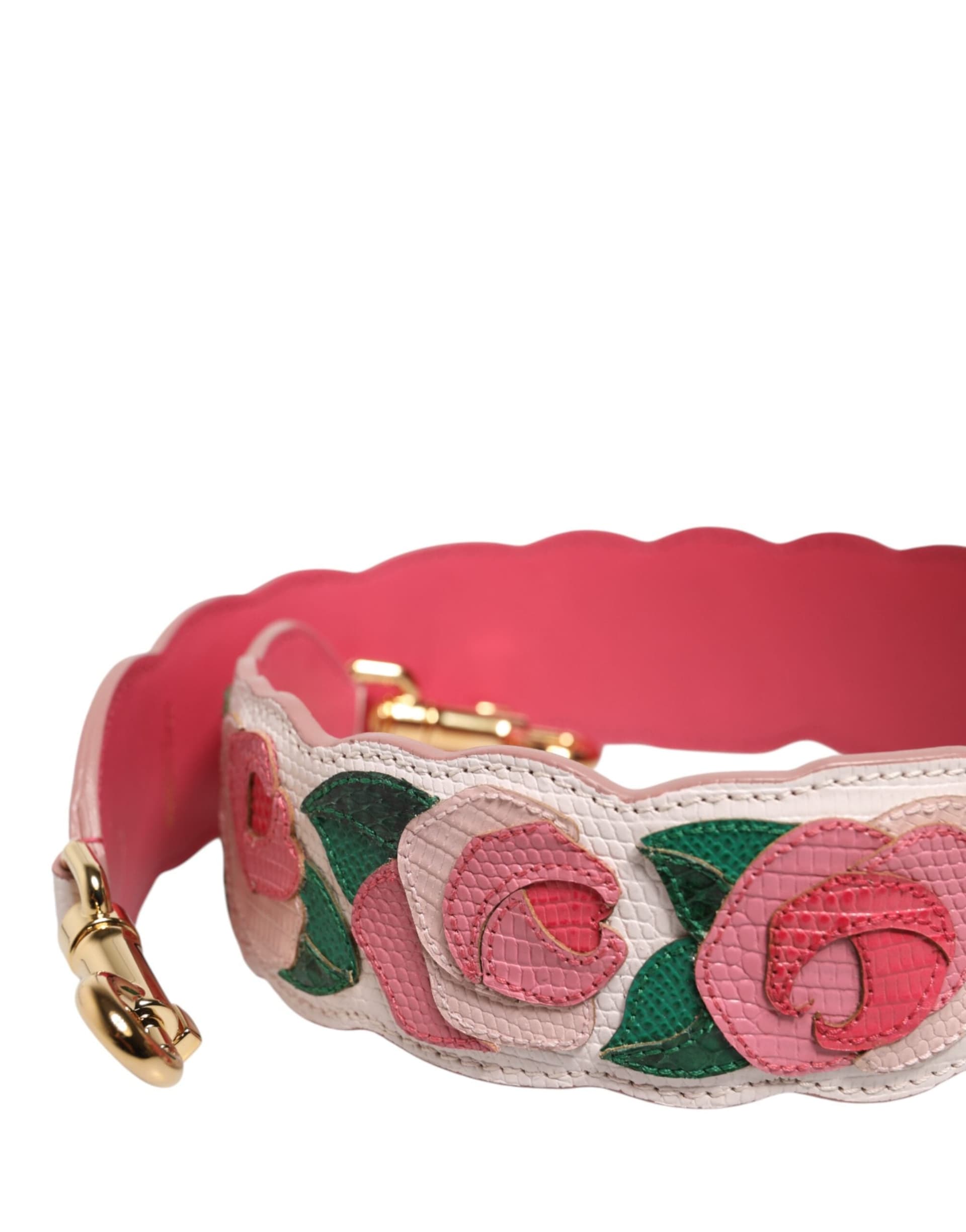 Dolce & Gabbana Strap White Floral Calf Leather Bag Accessory Shoulder - 7