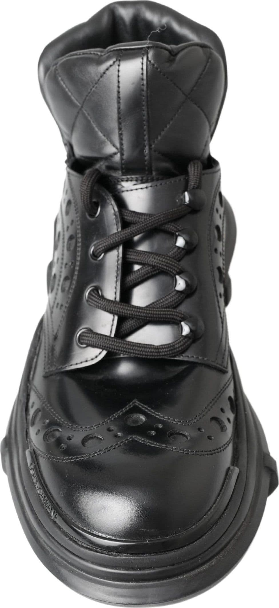 Dolce & Gabbana Black Leather Ankle Casual Boots - 2