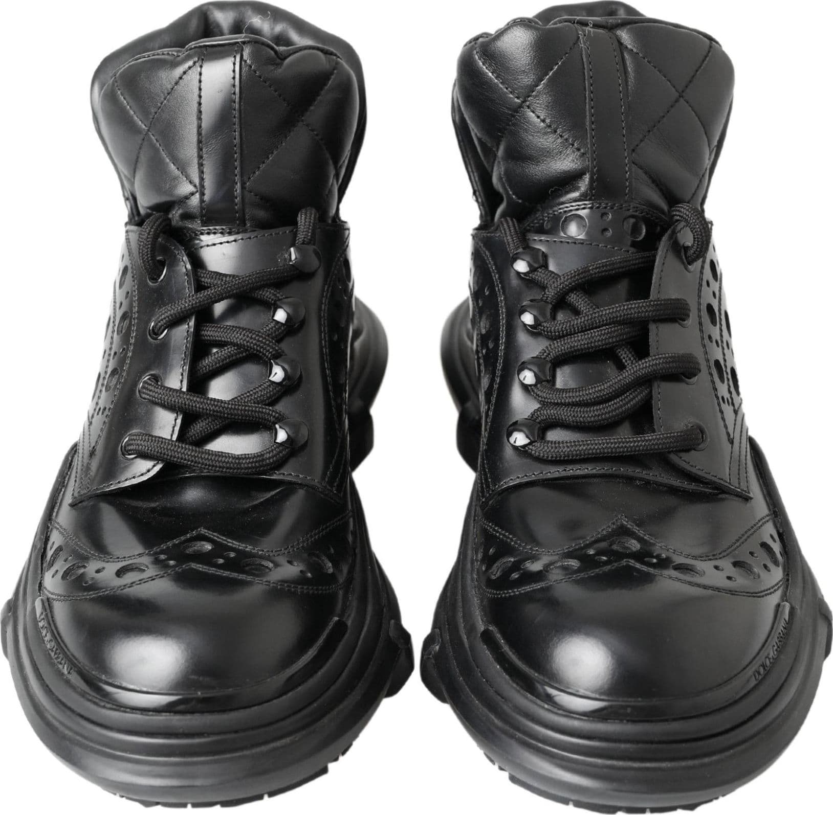 Dolce & Gabbana Black Leather Ankle Casual Boots - 3
