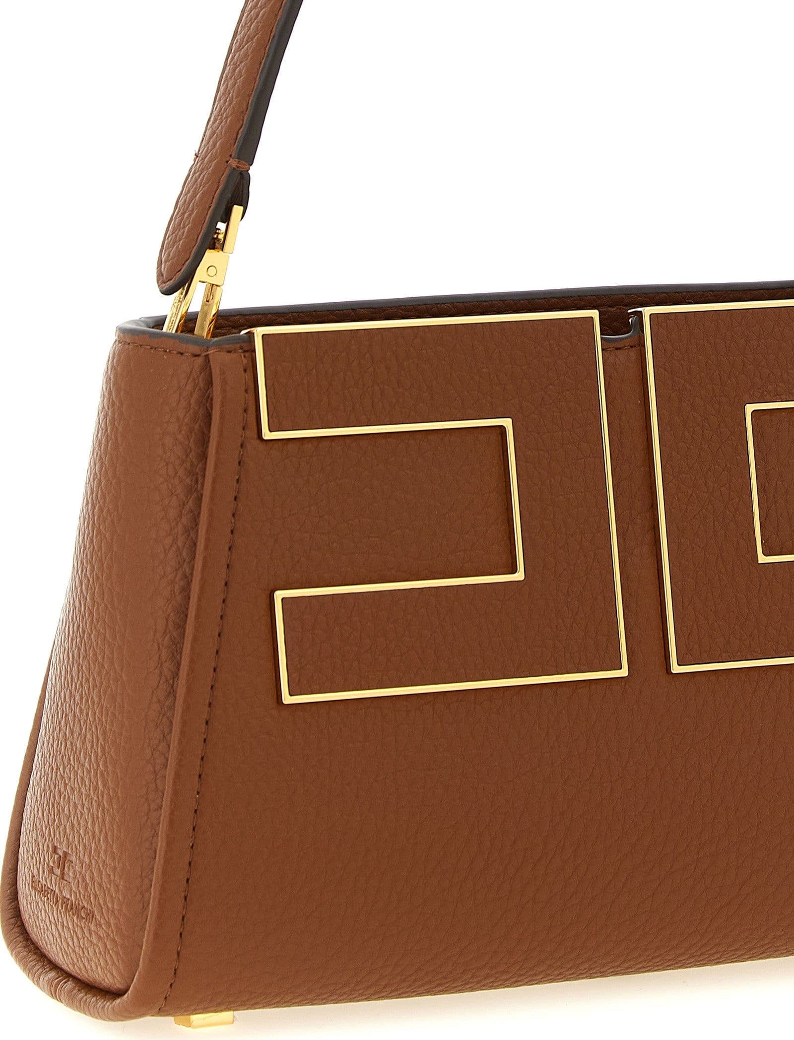 Elisabetta Franchi Brown Polyester Handbag - 3