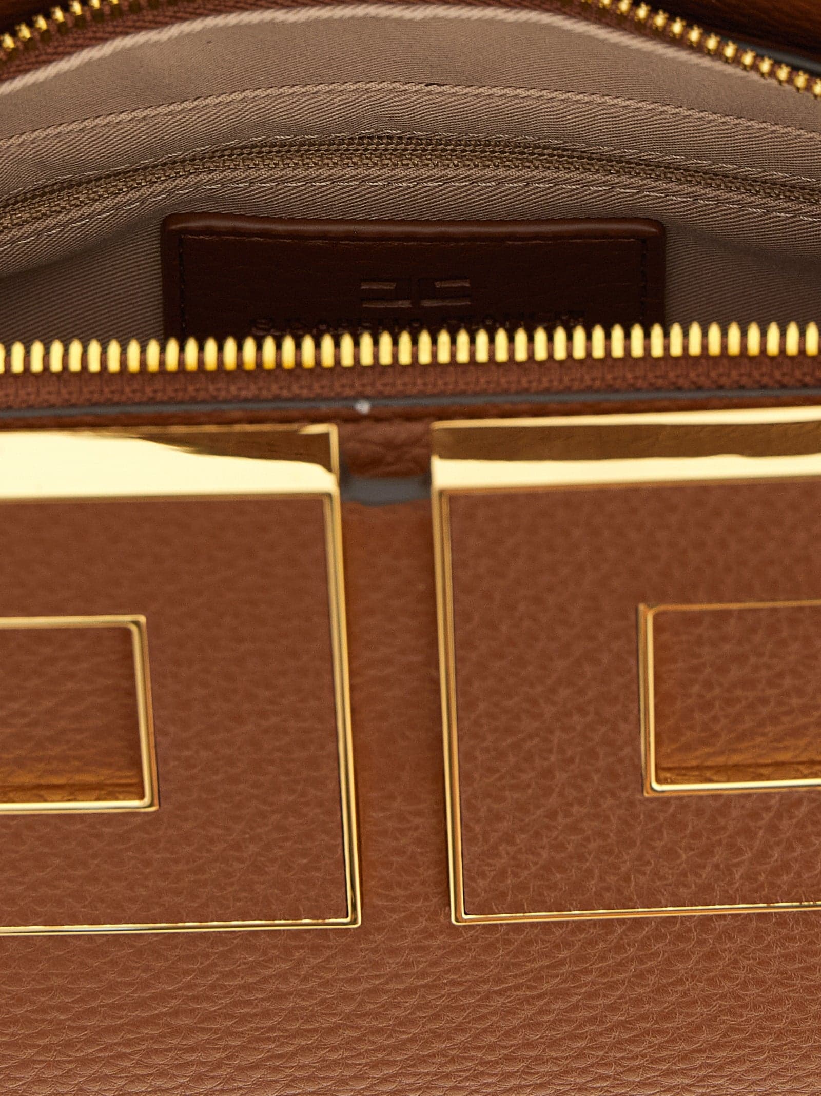 Elisabetta Franchi Brown Polyester Handbag - 4