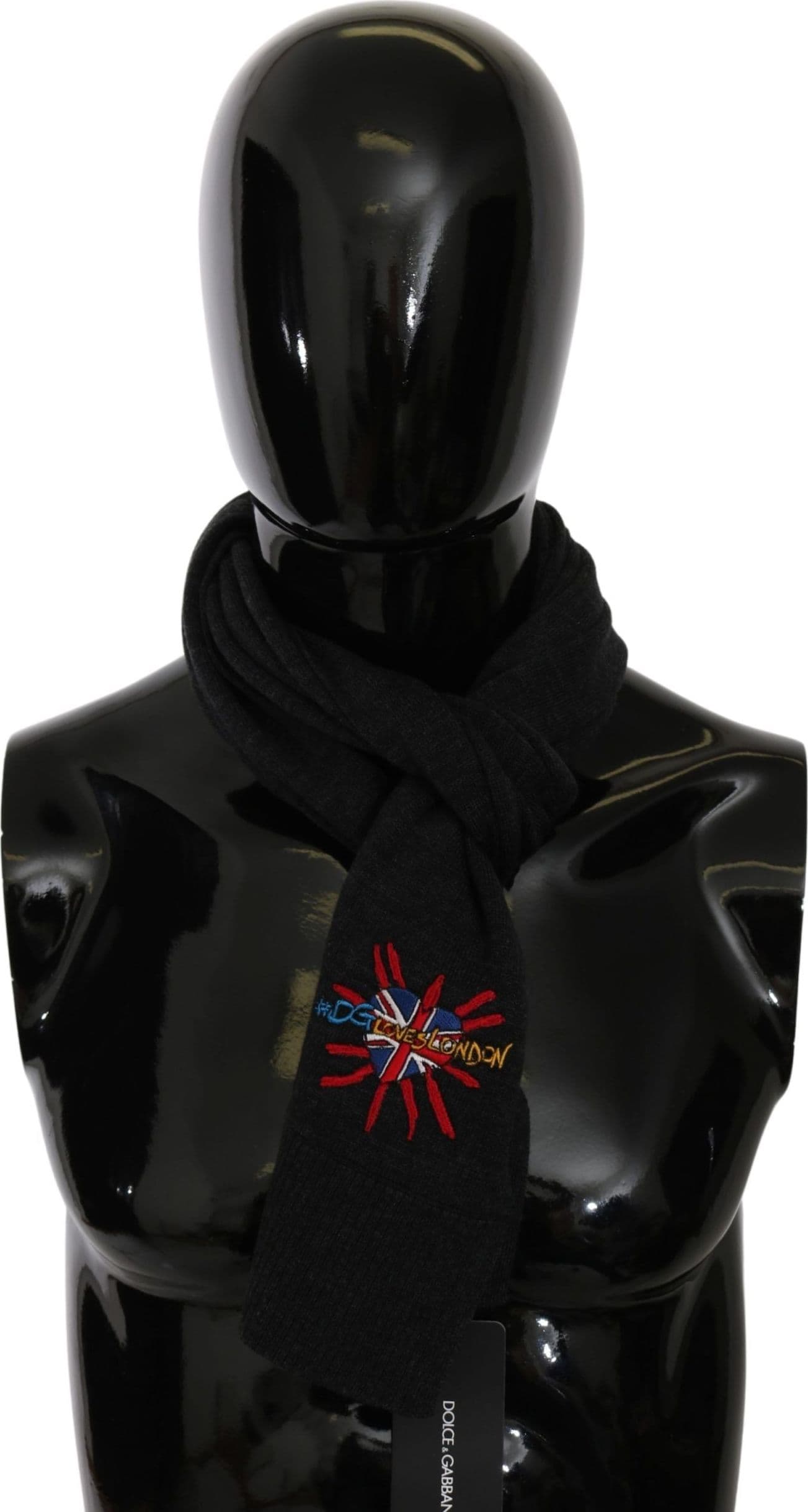 Dolce & Gabbana Gray #DGLovesLondon Wrap Shawl Wool Scarf - 3