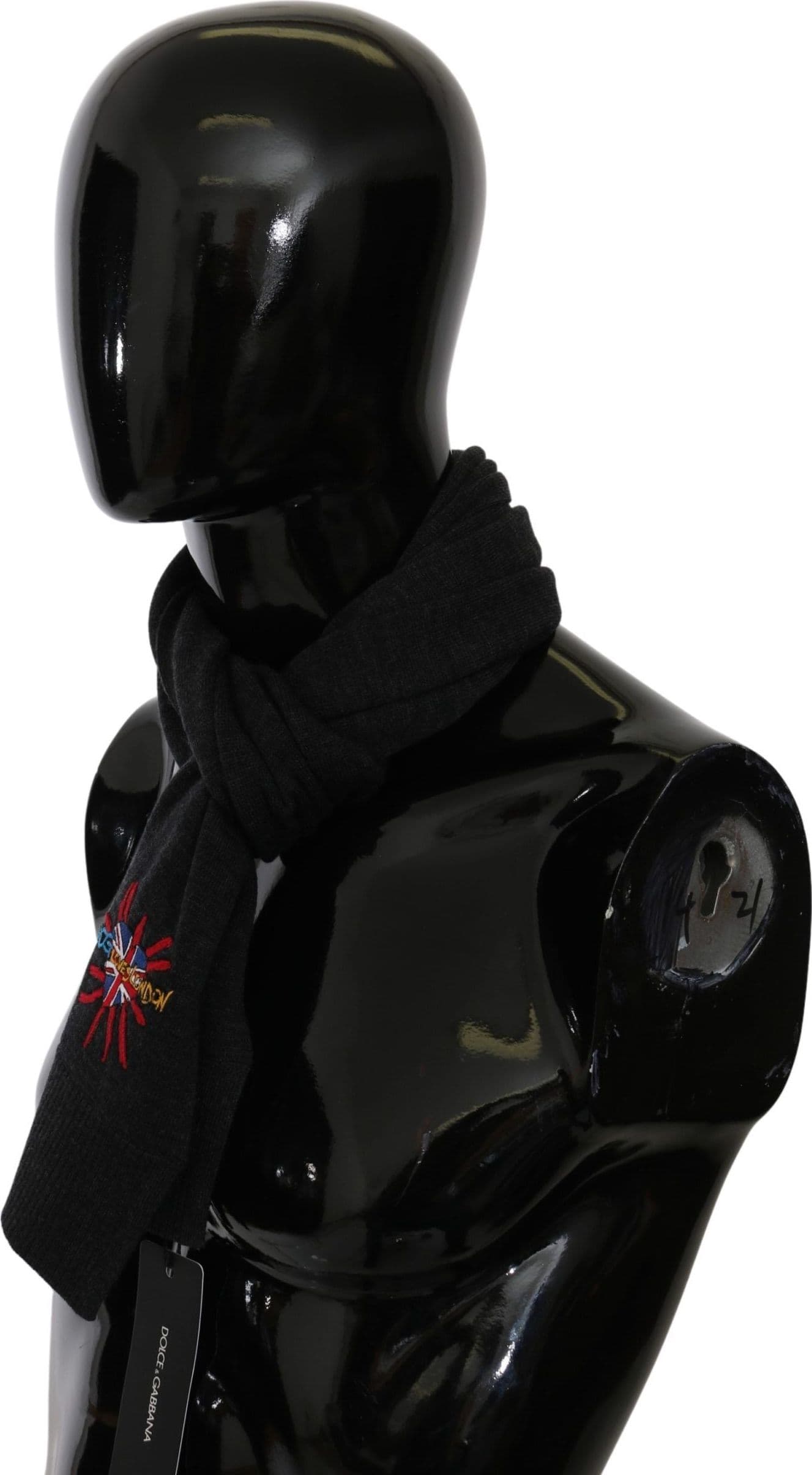 Dolce & Gabbana Gray #DGLovesLondon Wrap Shawl Wool Scarf - 4