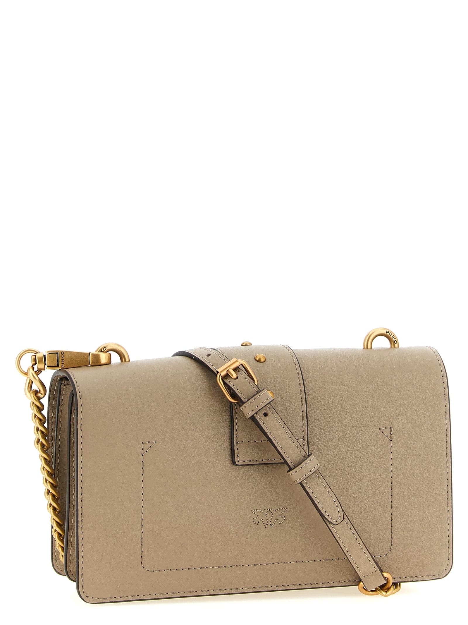 PINKO Gray Calfskin Crossbody Bag - 2