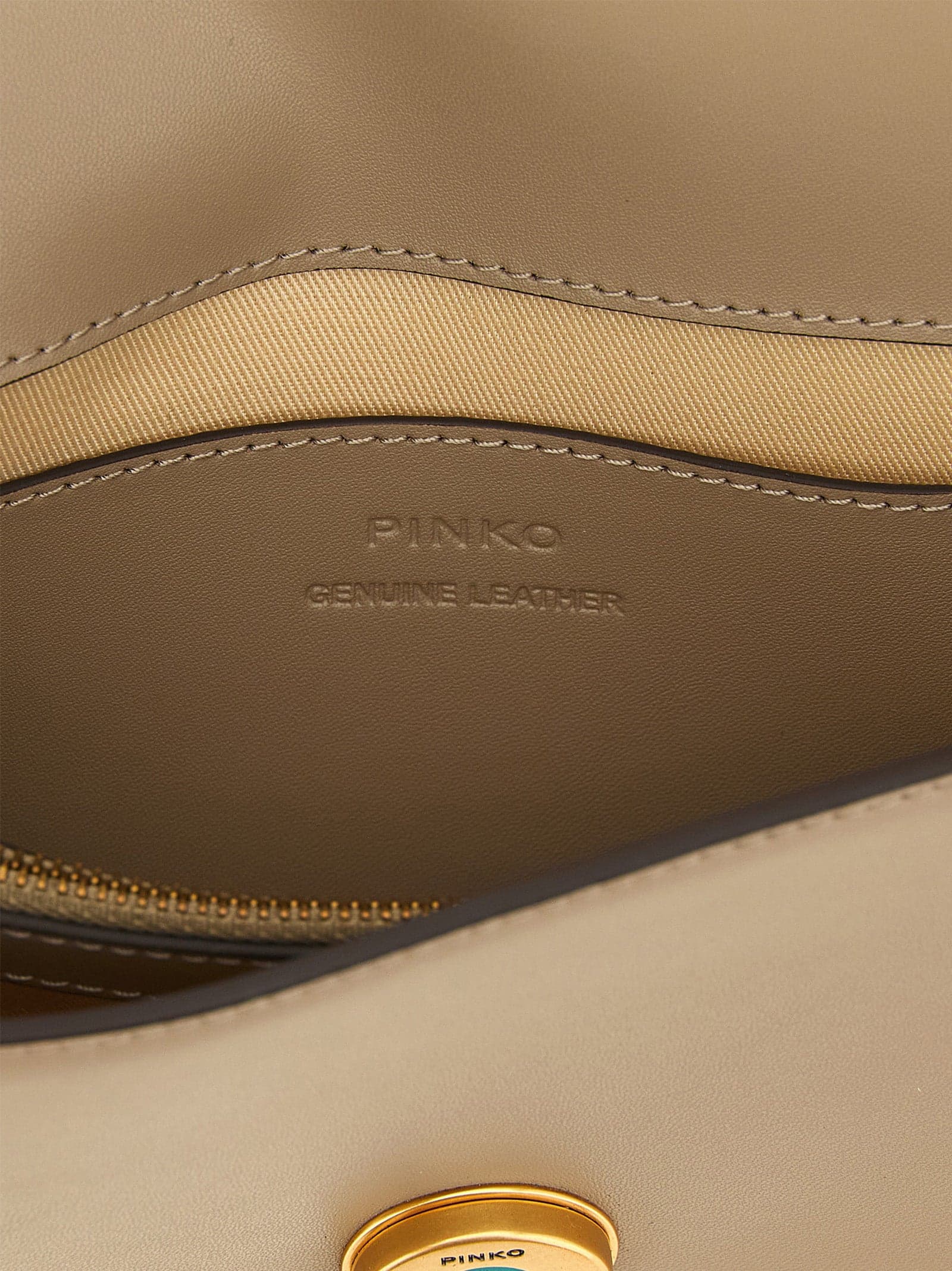 PINKO Gray Calfskin Crossbody Bag - 4