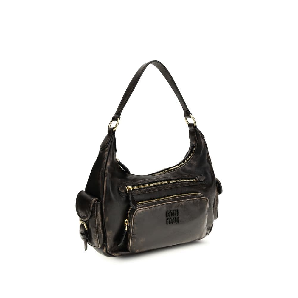 Miu Miu Brown Calf Leather Bos Taurus Shoulder Bag - 2