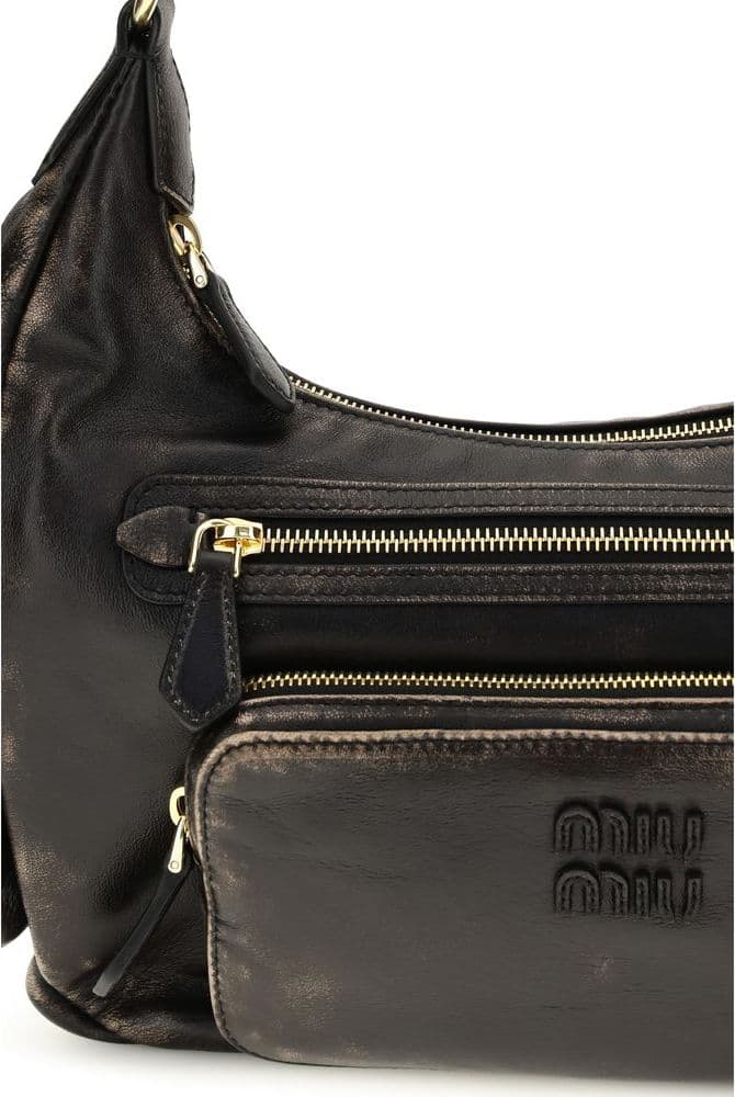 Miu Miu Brown Calf Leather Bos Taurus Shoulder Bag - 4