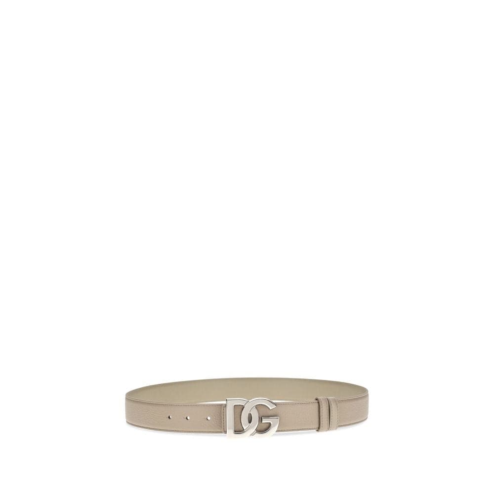 Dolce & Gabbana Beige Calf Leather Bos Taurus Regular Belt - 2